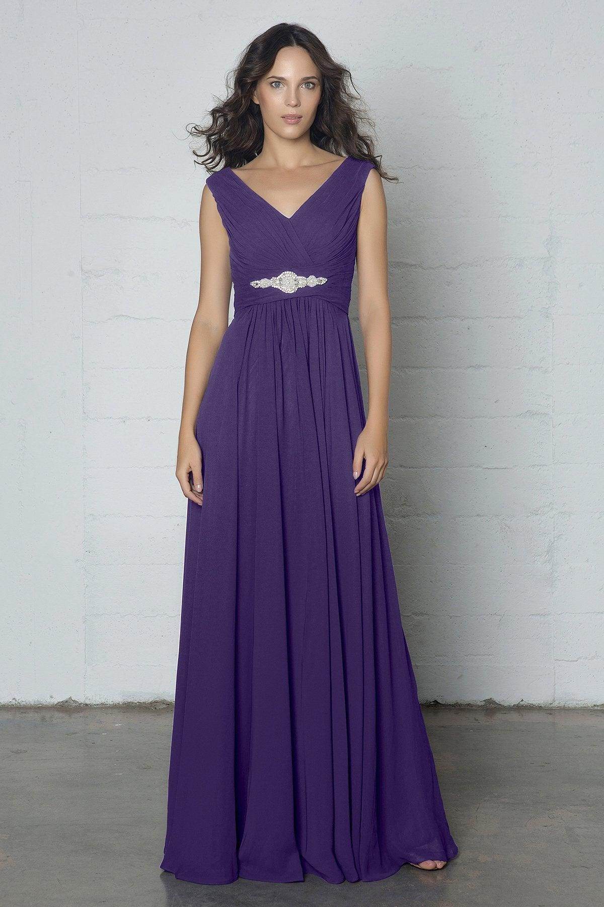 Sheath-Column Floor Length Chiffon Dress COZF14002 - COCOMELODY