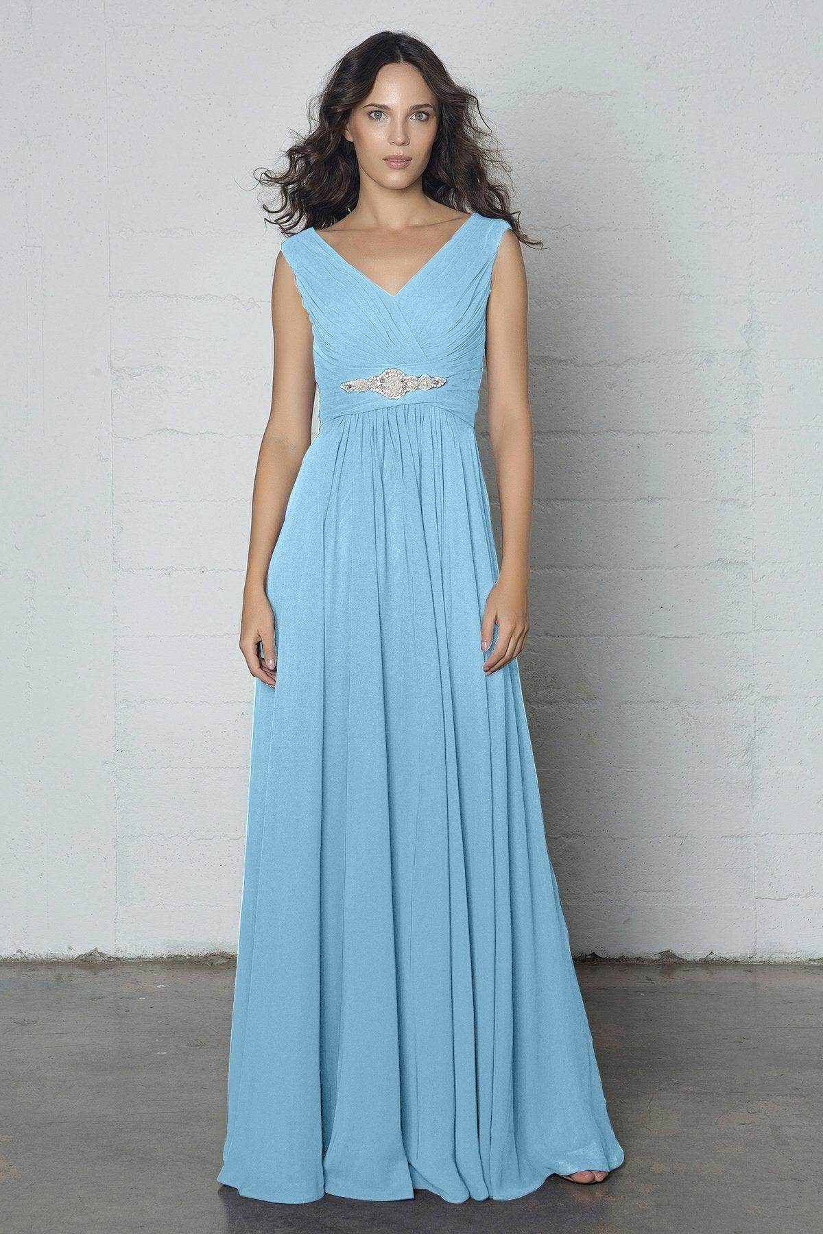Sheath-Column Floor Length Chiffon Dress COZF14002 - COCOMELODY