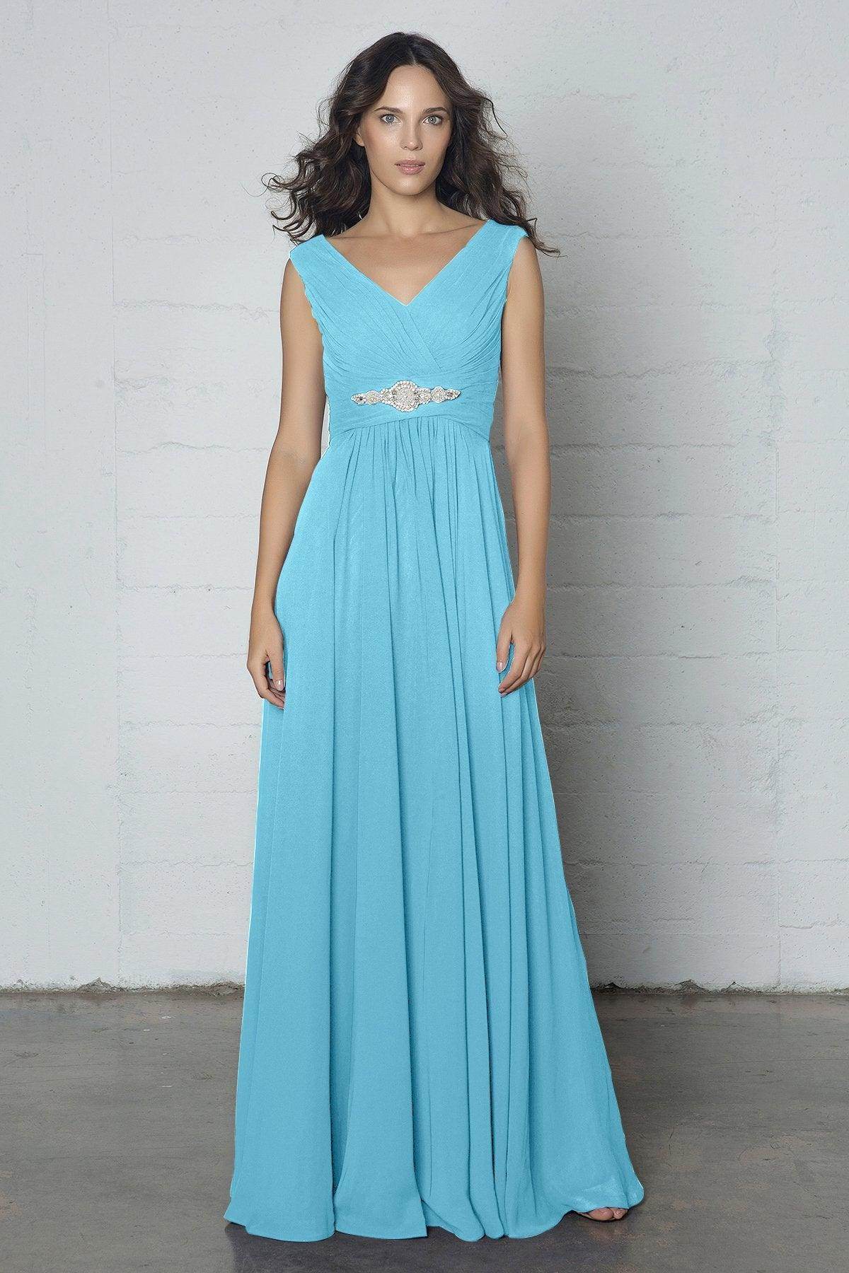 Sheath-Column Floor Length Chiffon Dress COZF14002 - COCOMELODY