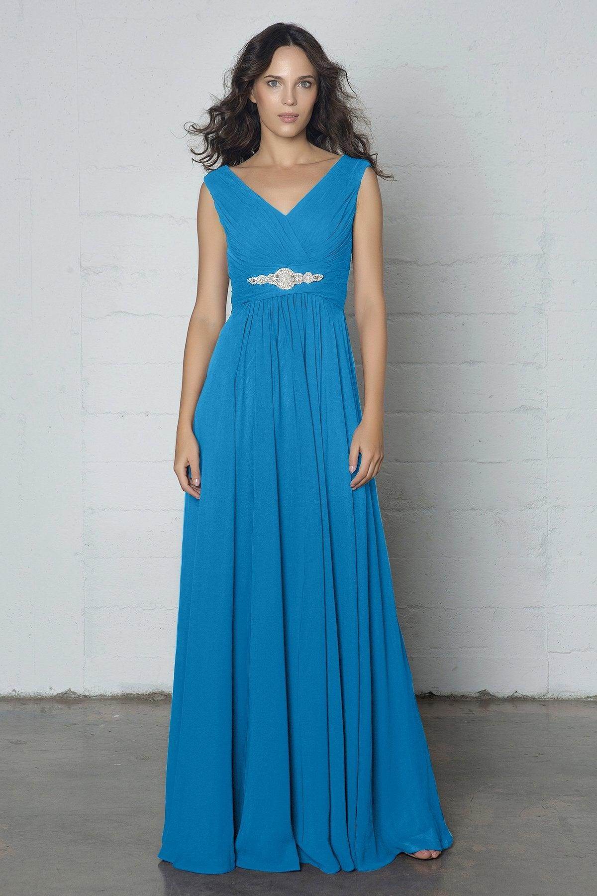 Sheath-Column Floor Length Chiffon Dress COZF14002 - COCOMELODY