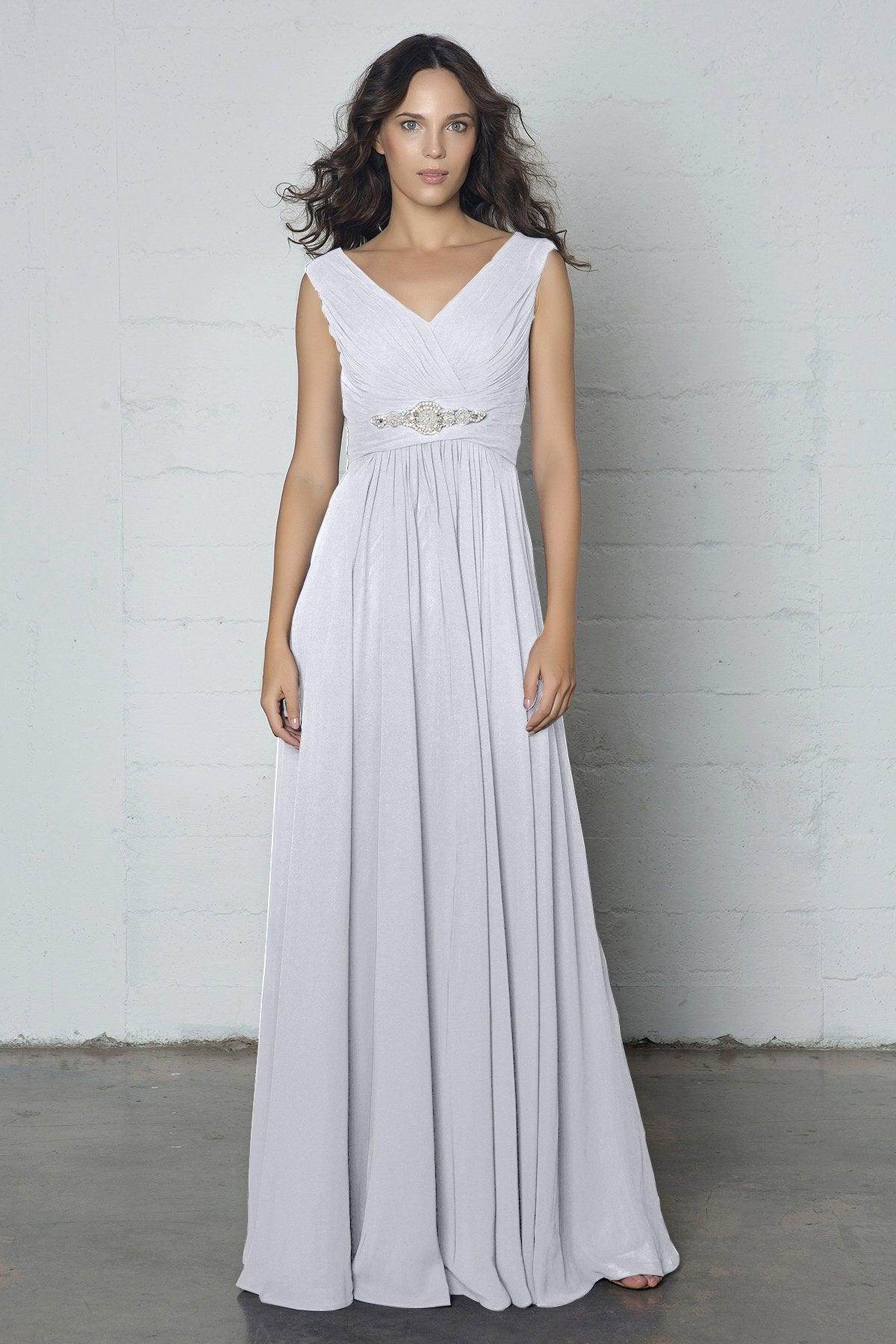 Sheath-Column Floor Length Chiffon Dress COZF14002 - COCOMELODY