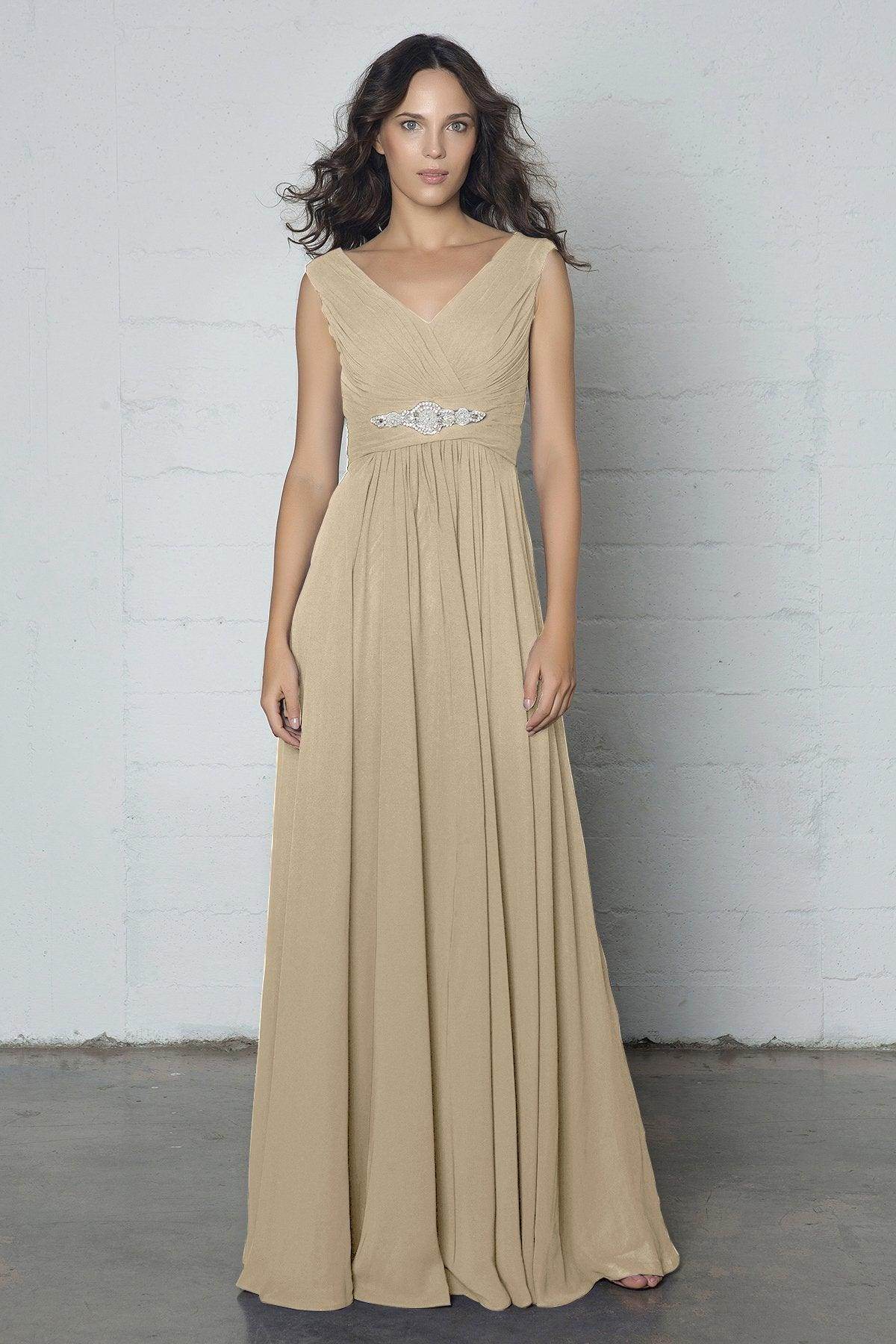 Sheath-Column Floor Length Chiffon Dress COZF14002 - COCOMELODY