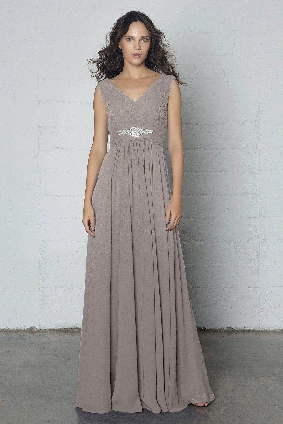 Sheath-Column Floor Length Chiffon Dress COZF14002 - COCOMELODY