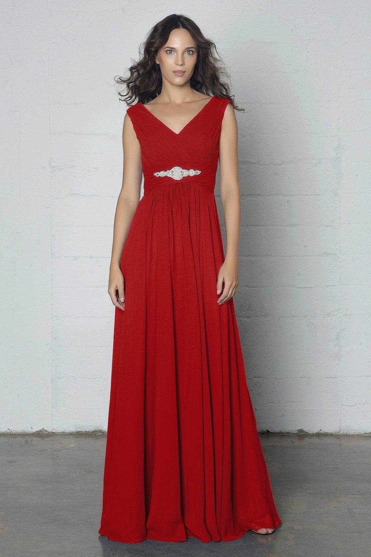 Sheath-Column Floor Length Chiffon Dress COZF14002 - COCOMELODY