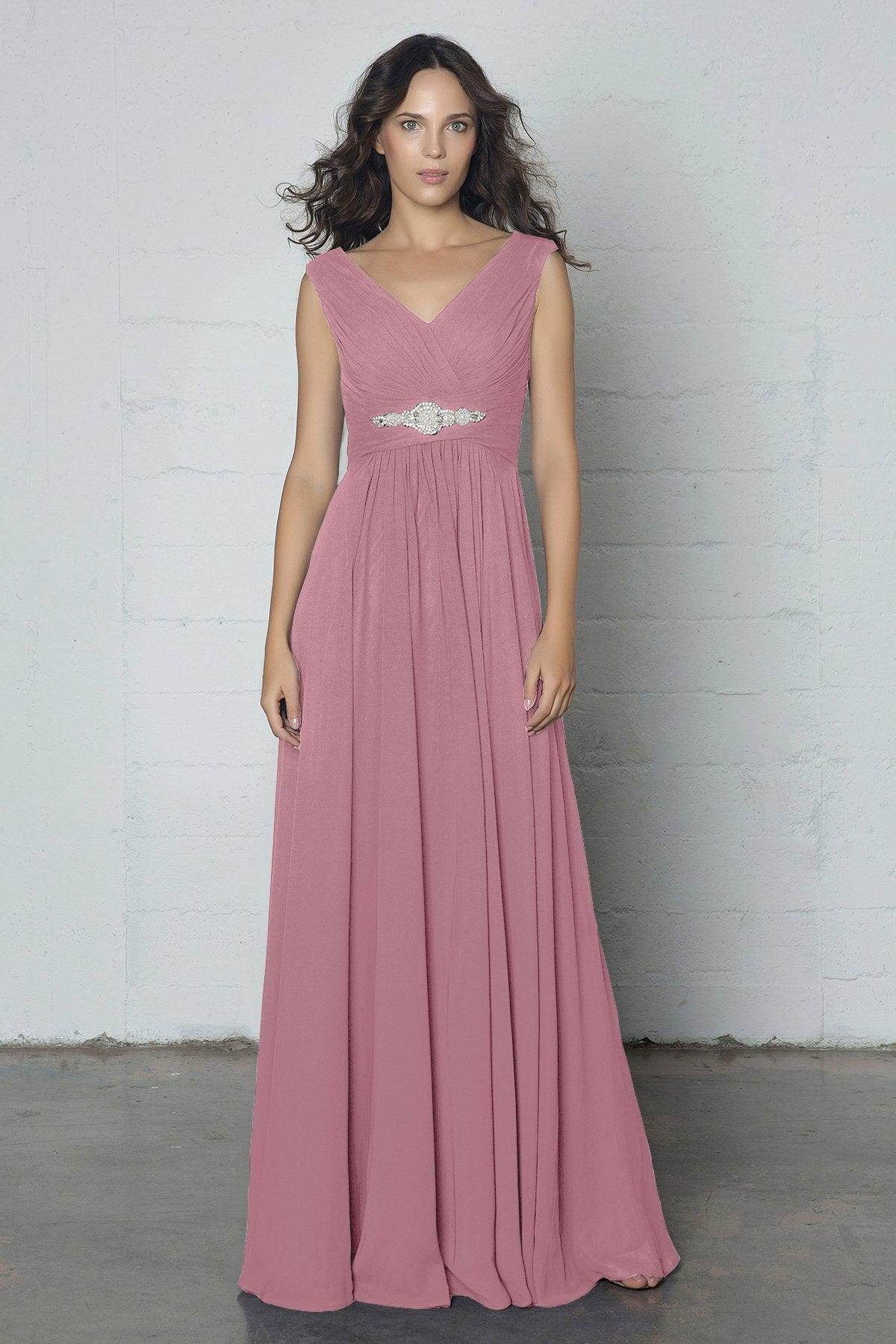 Sheath-Column Floor Length Chiffon Dress COZF14002 - COCOMELODY