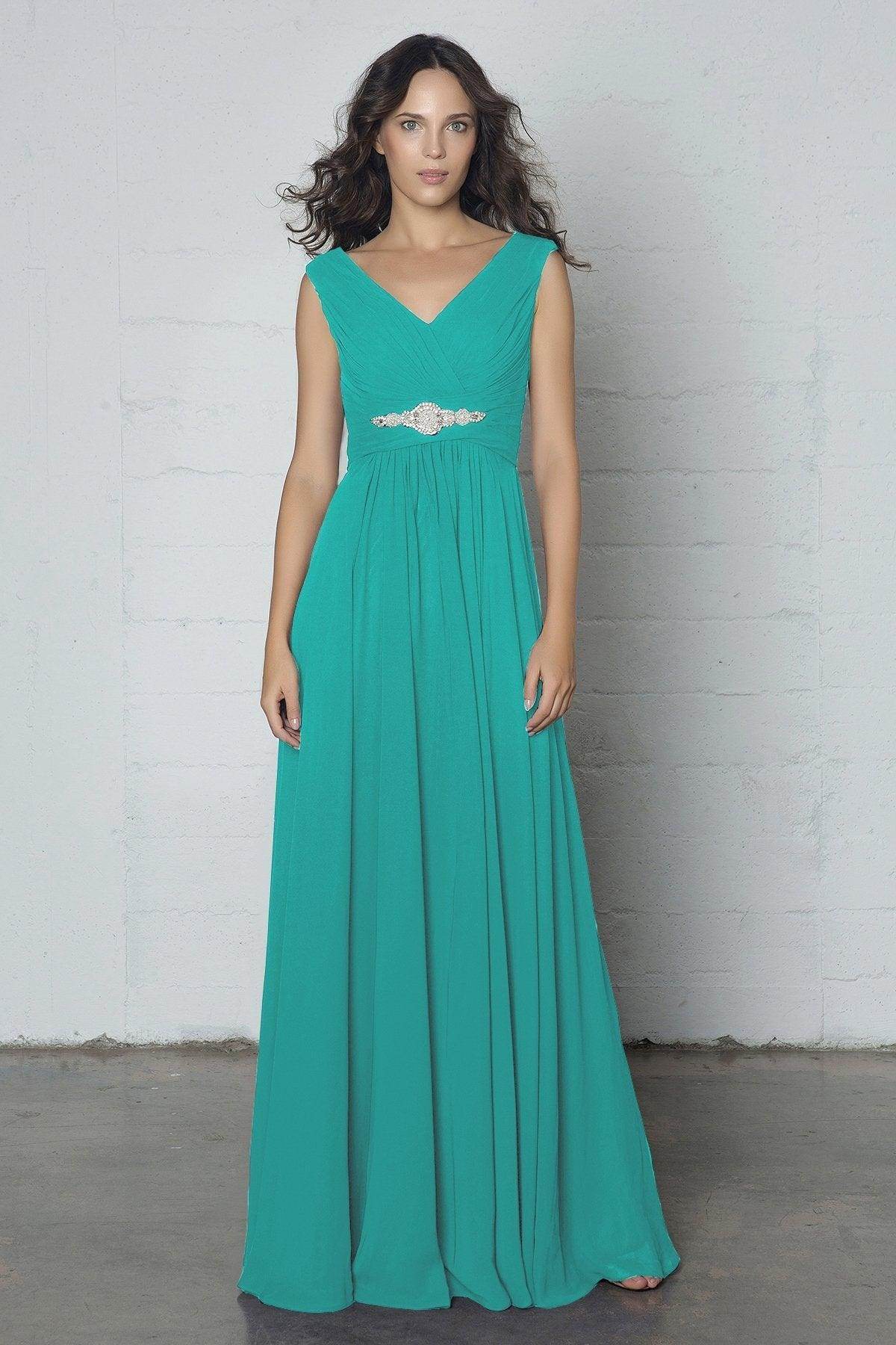 Sheath-Column Floor Length Chiffon Dress COZF14002 - COCOMELODY