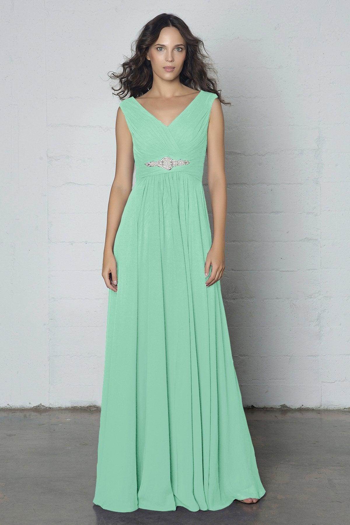 Sheath-Column Floor Length Chiffon Dress COZF14002 - COCOMELODY