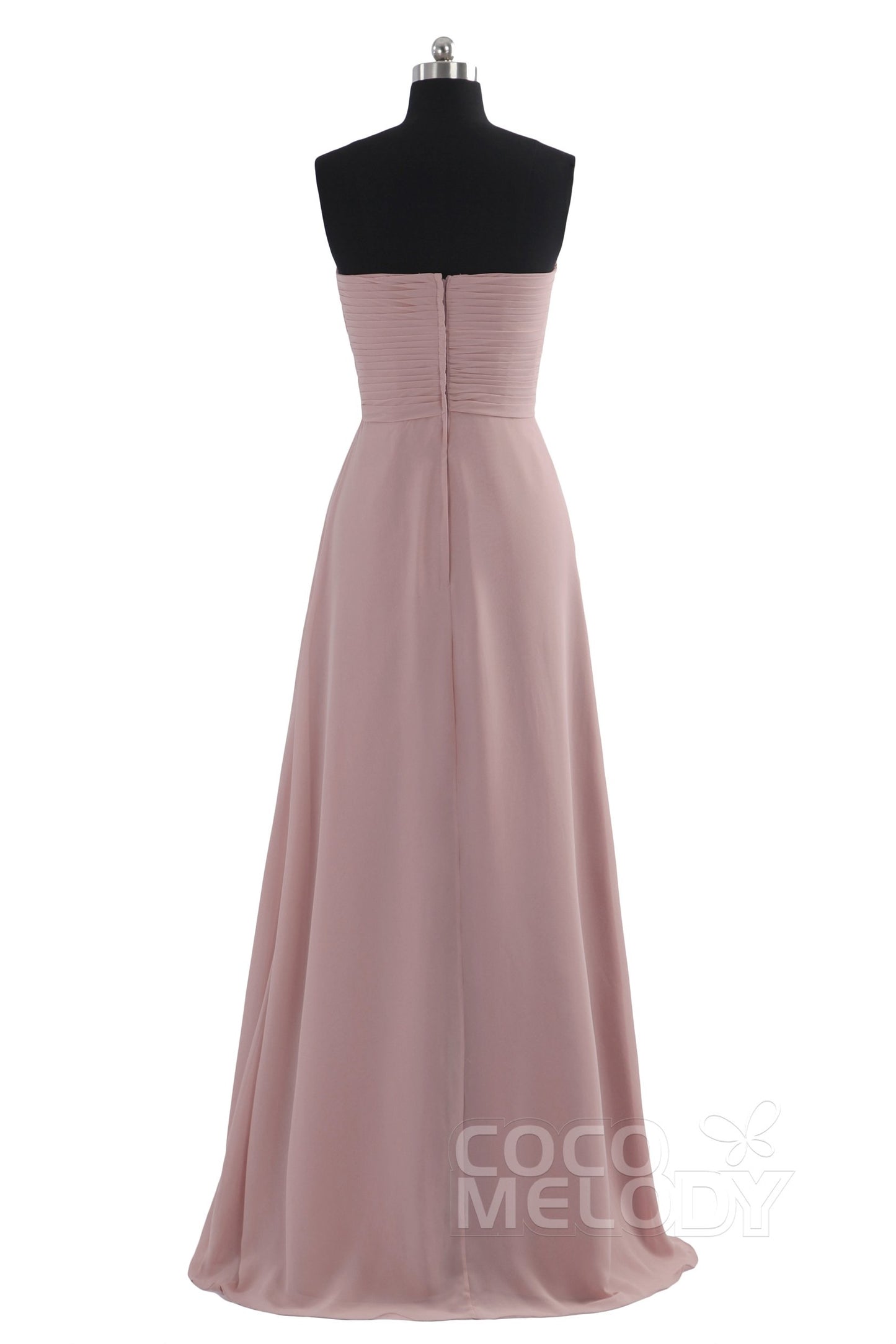 Sheath Floor Length Chiffon Bridesmaid Dress COZF1401D