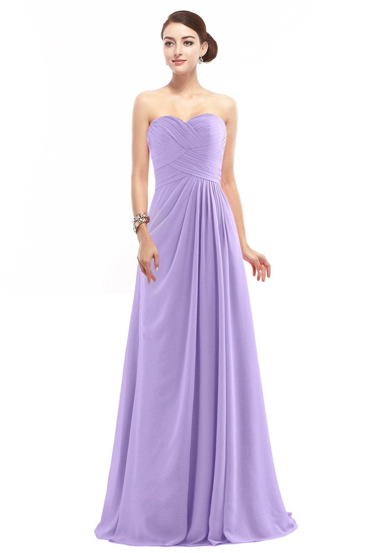 Sheath Floor Length Chiffon Bridesmaid Dress COZF1401D - COCOMELODY