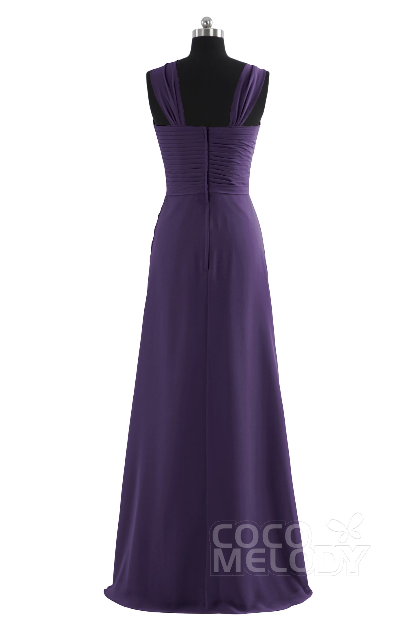 Sheath Floor Length Chiffon Bridesmaid Dress COZF1401F