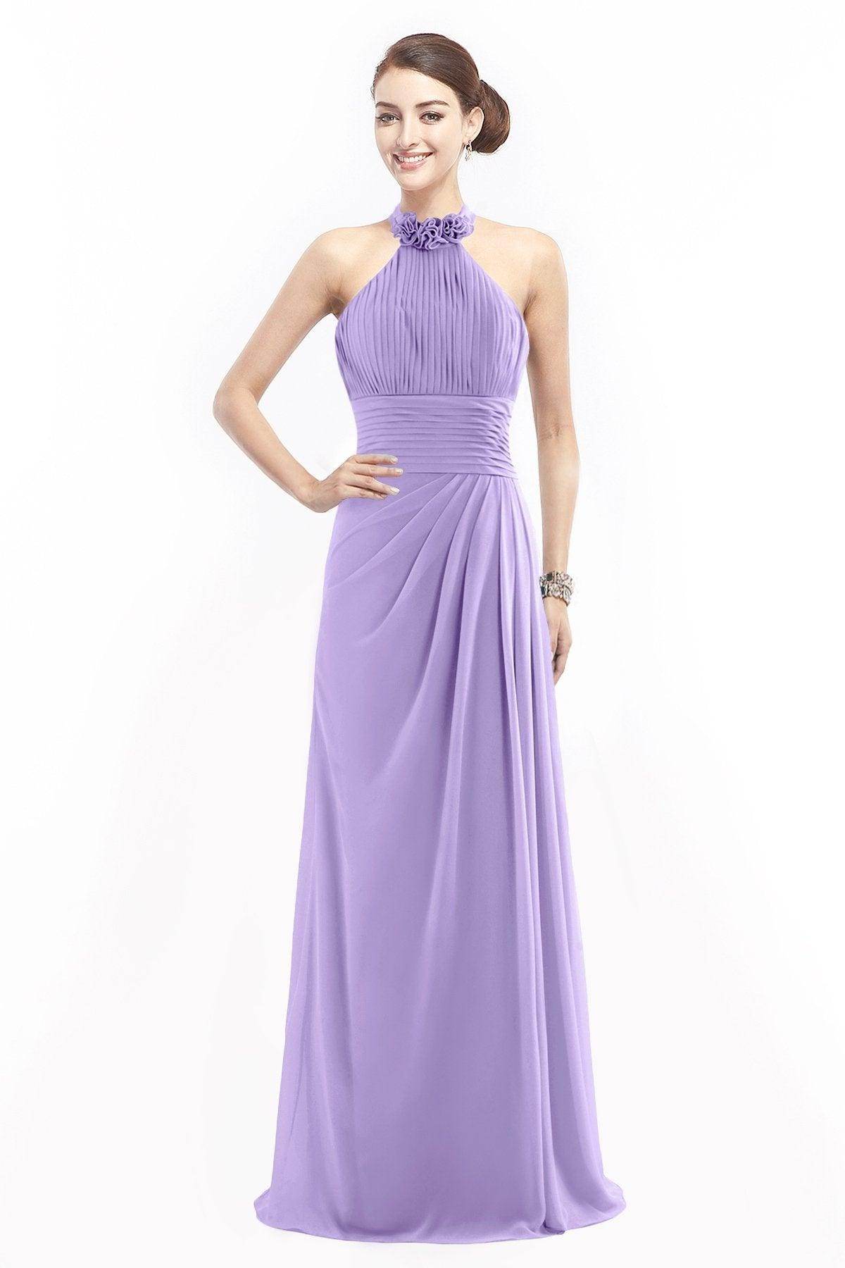 Sheath Floor Length Chiffon Bridesmaid Dress COZF14020 - COCOMELODY