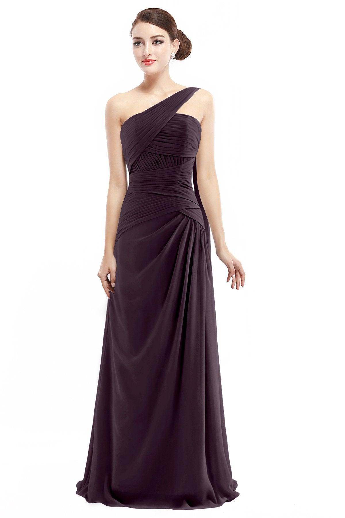 Sheath Floor Length Chiffon Bridesmaid Dress COZF14021 - COCOMELODY