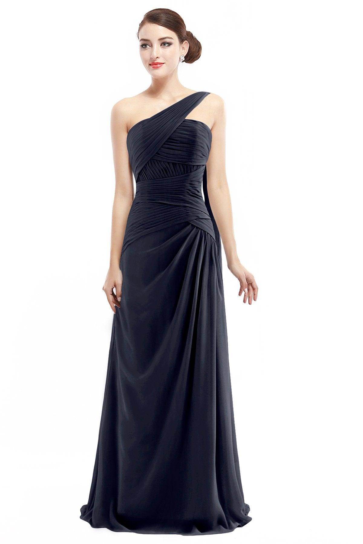 Sheath Floor Length Chiffon Bridesmaid Dress COZF14021 - COCOMELODY