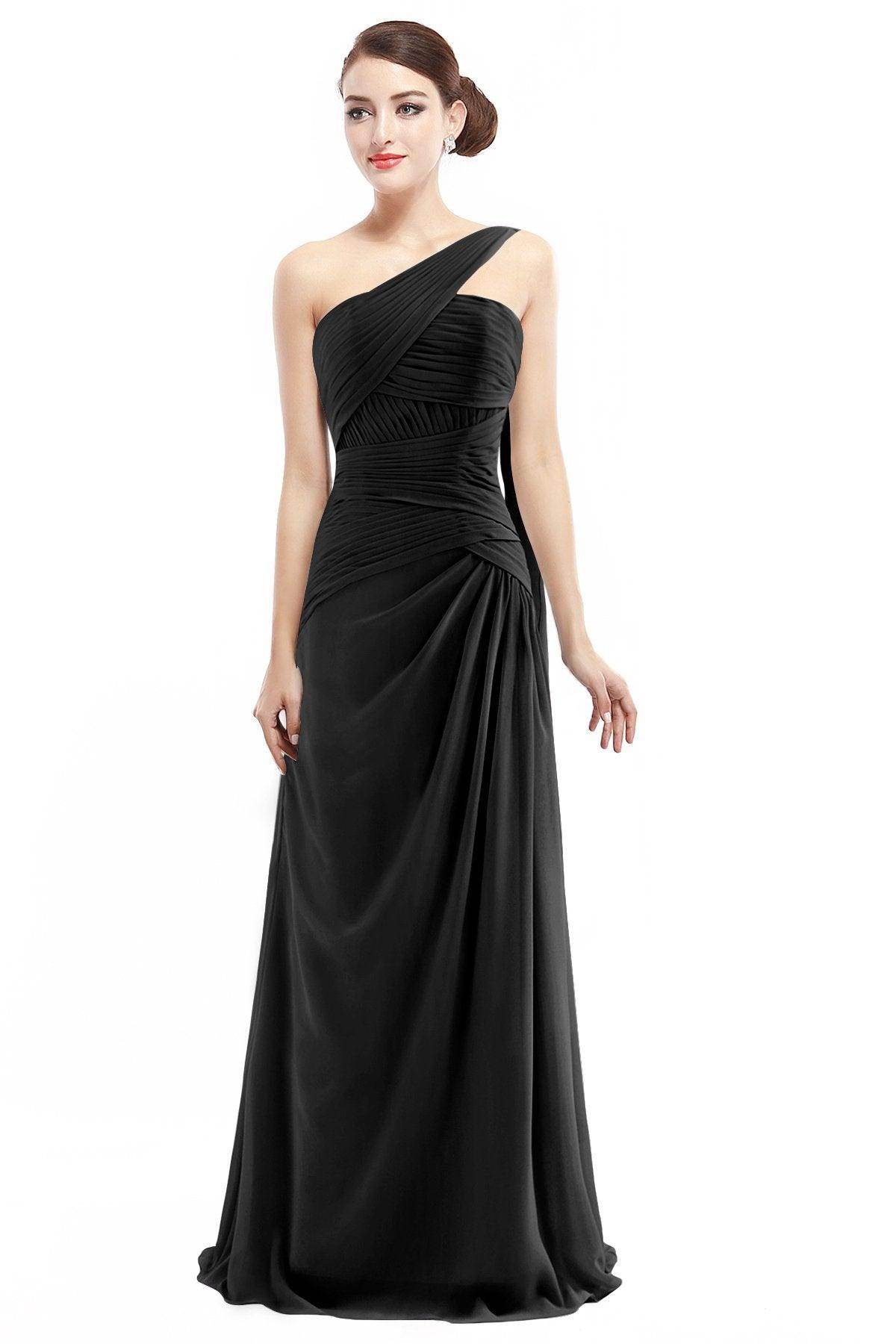 Sheath Floor Length Chiffon Bridesmaid Dress COZF14021 - COCOMELODY