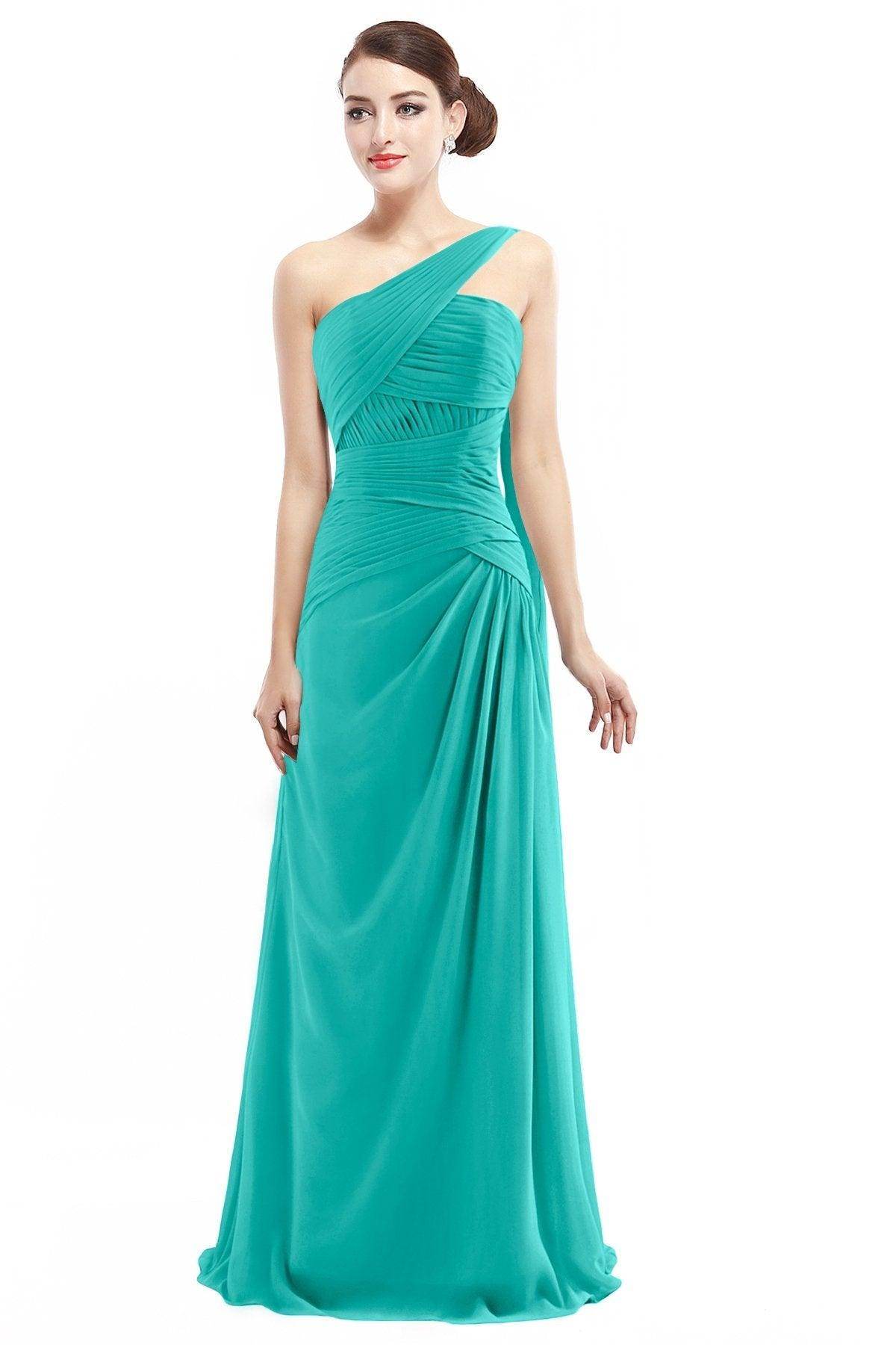 Sheath Floor Length Chiffon Bridesmaid Dress COZF14021 - COCOMELODY