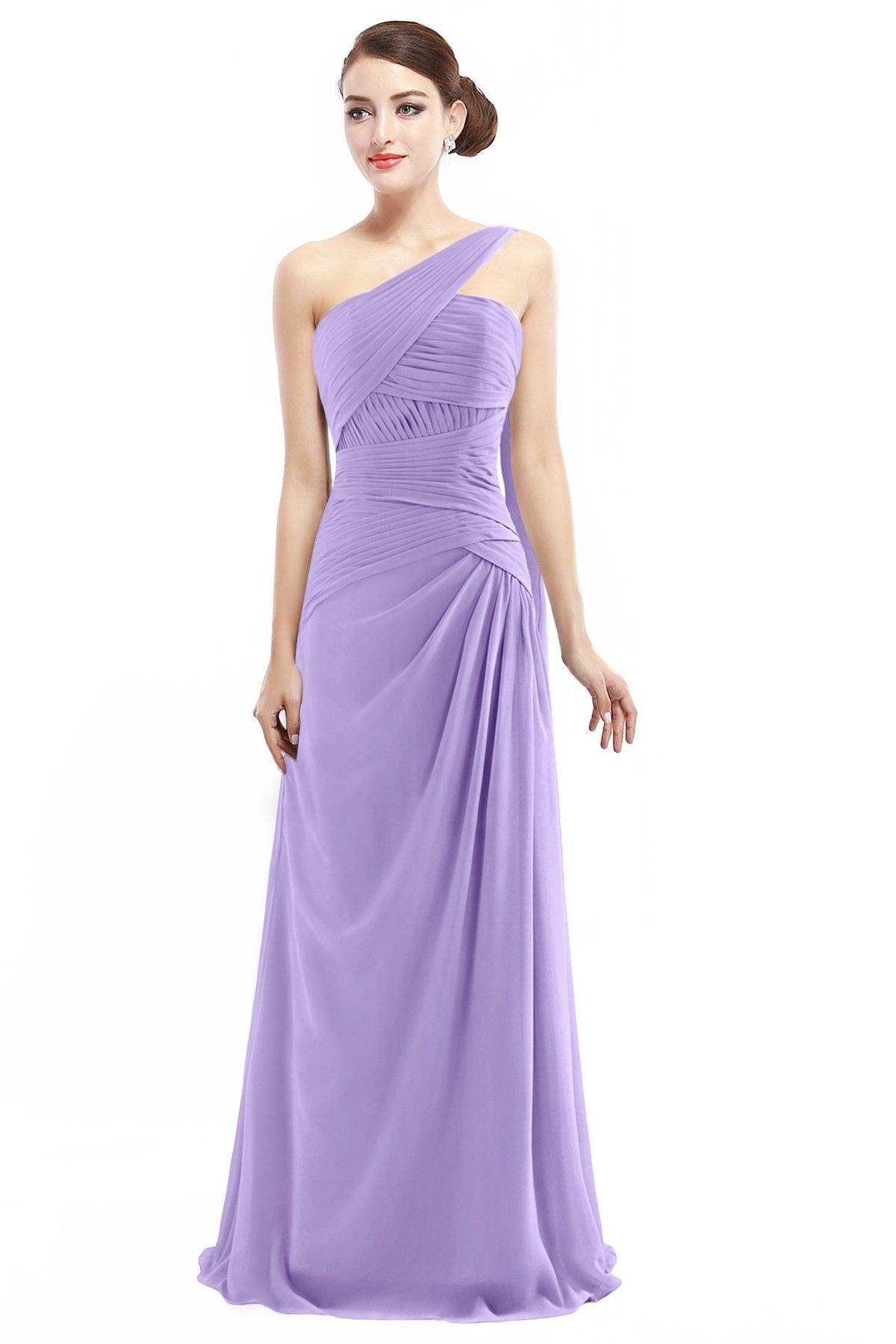 Sheath Floor Length Chiffon Bridesmaid Dress COZF14021 - COCOMELODY