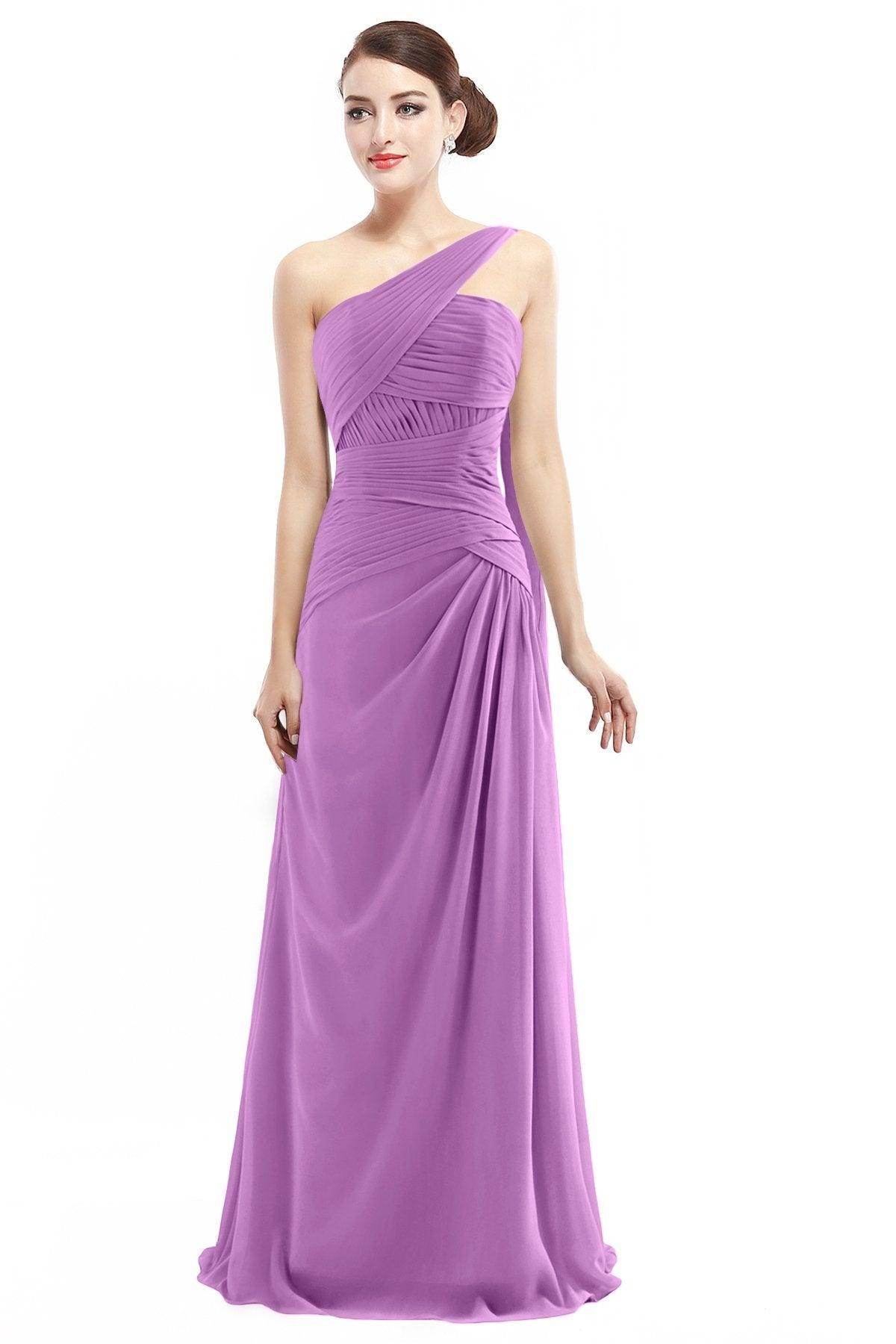 Sheath Floor Length Chiffon Bridesmaid Dress COZF14021 - COCOMELODY