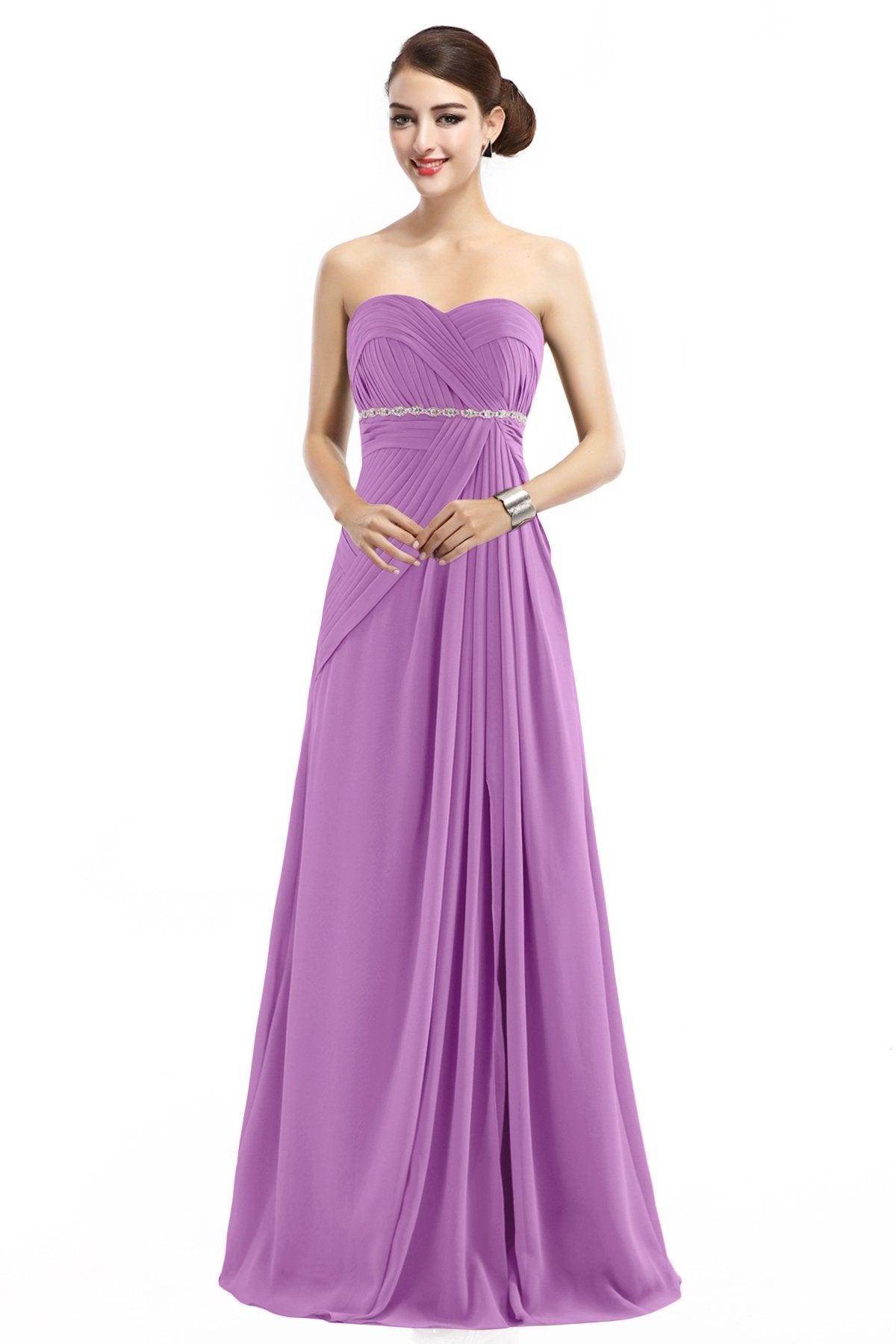 Sheath Floor Length Chiffon Bridesmaid Dress COZF14022 - COCOMELODY