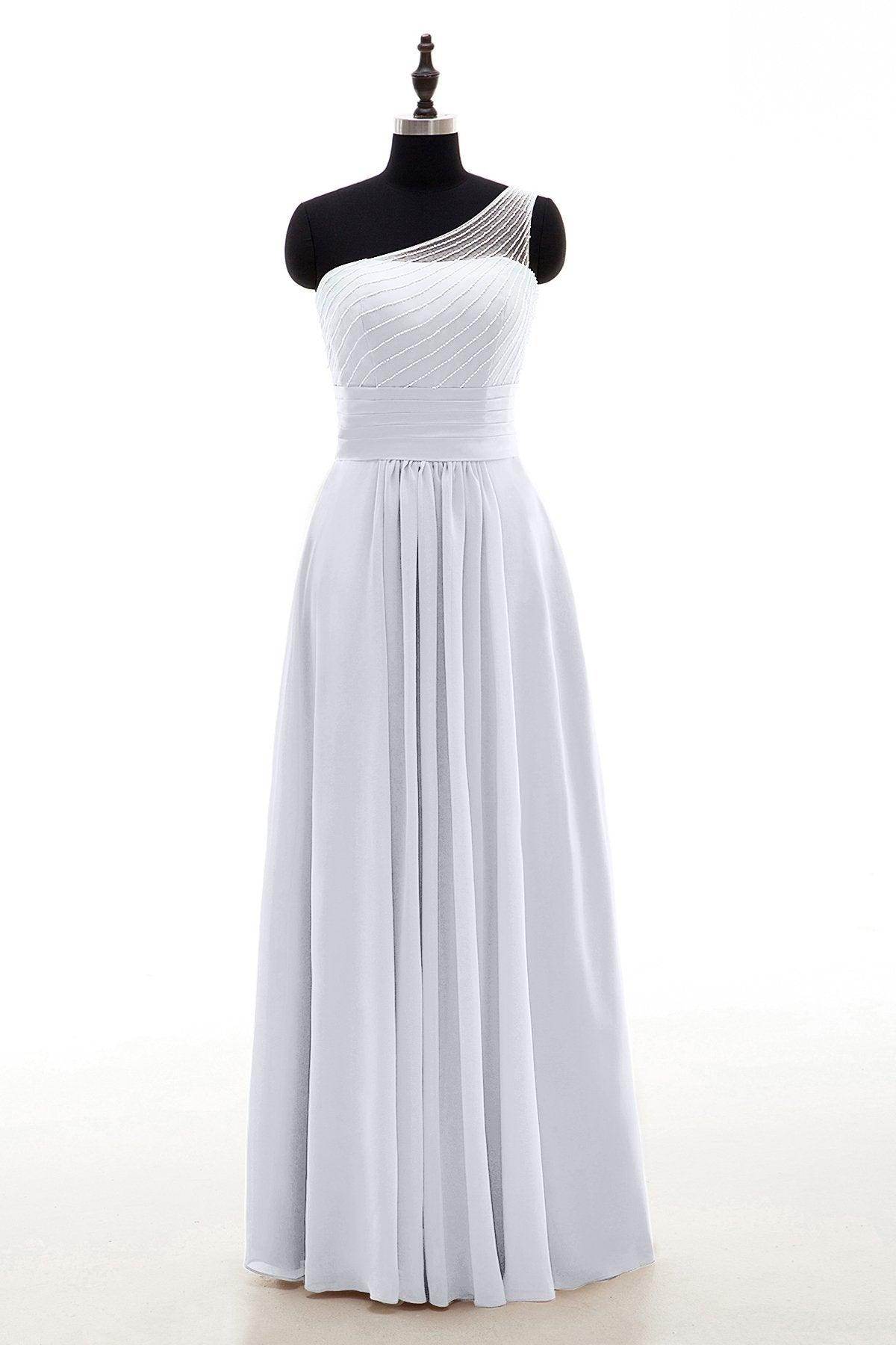 Sheath Floor Length Chiffon Bridesmaid Dress COZF1409A - COCOMELODY