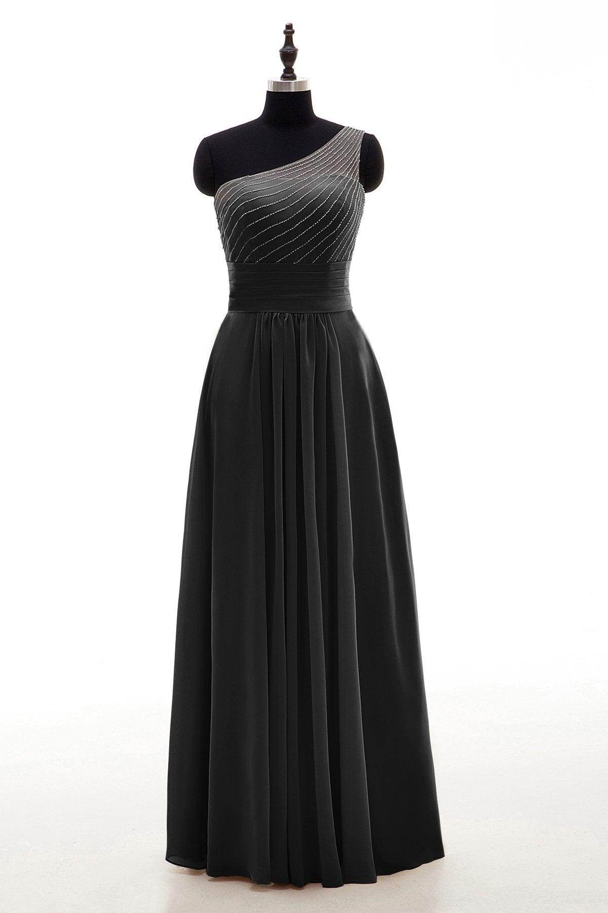 Sheath Floor Length Chiffon Bridesmaid Dress COZF1409A - COCOMELODY