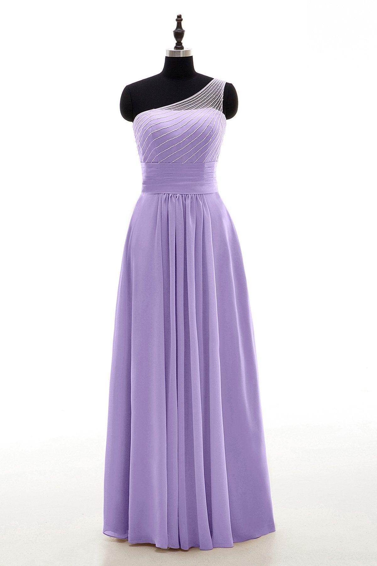 Sheath Floor Length Chiffon Bridesmaid Dress COZF1409A - COCOMELODY
