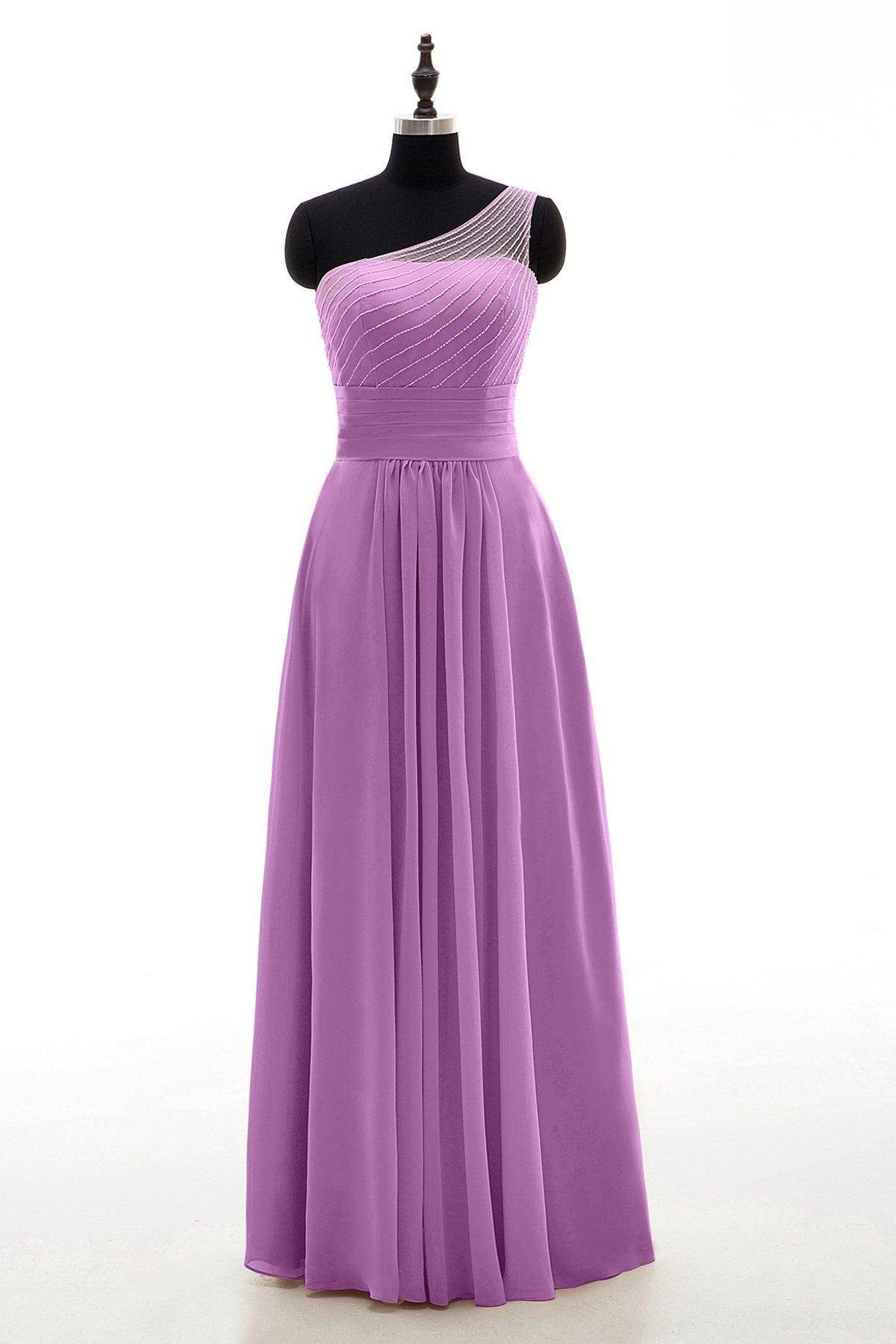 Sheath Floor Length Chiffon Bridesmaid Dress COZF1409A - COCOMELODY