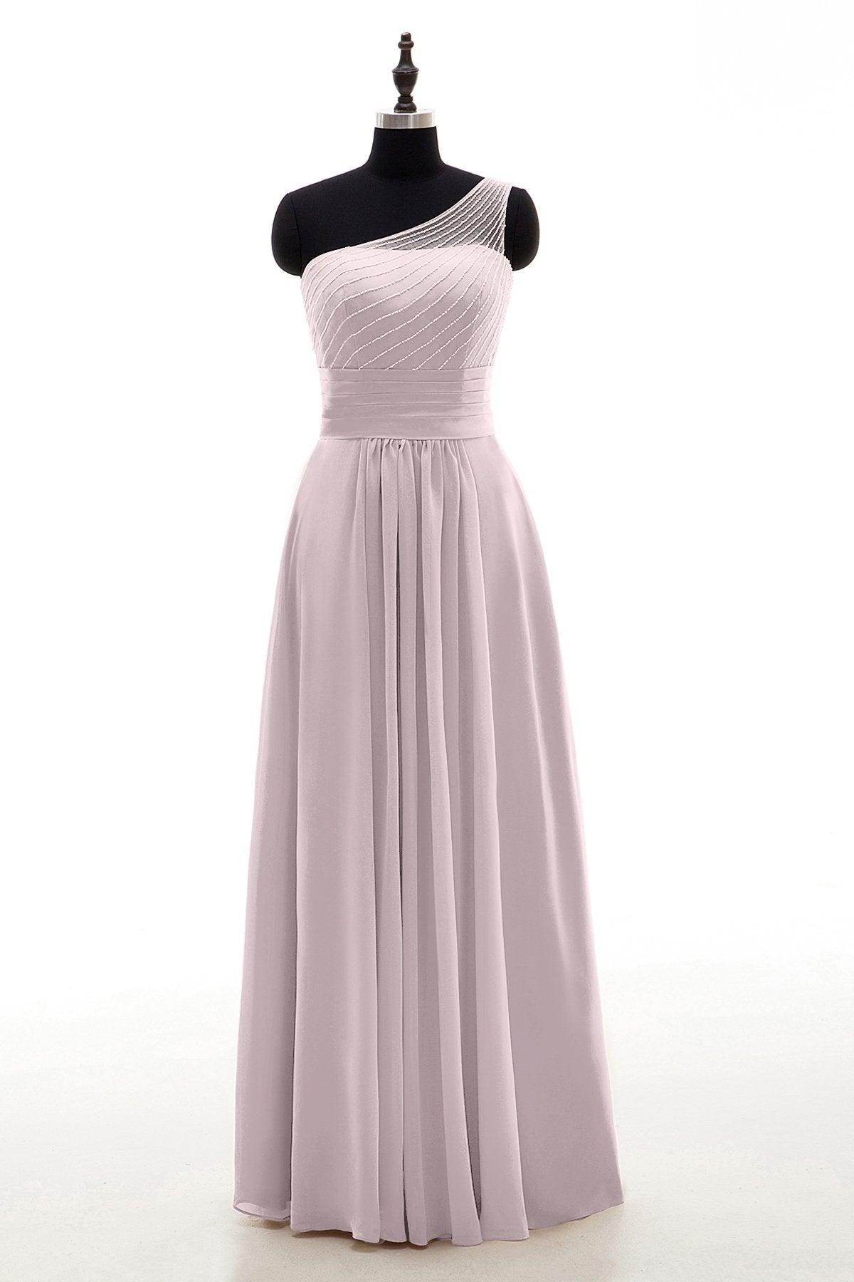Sheath Floor Length Chiffon Bridesmaid Dress COZF1409A - COCOMELODY