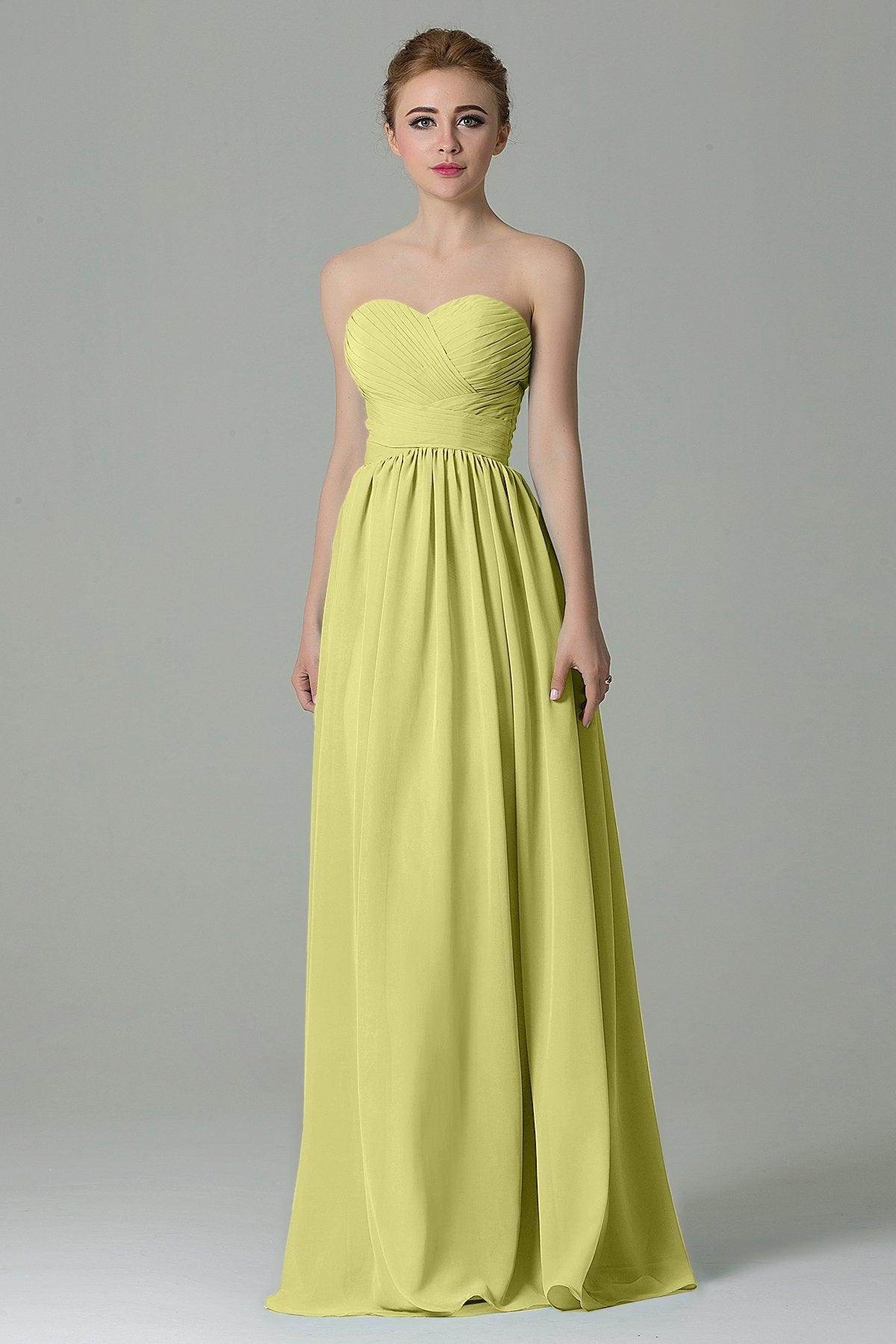 Sheath Floor Length Chiffon Bridesmaid Dress COZF1500C - COCOMELODY