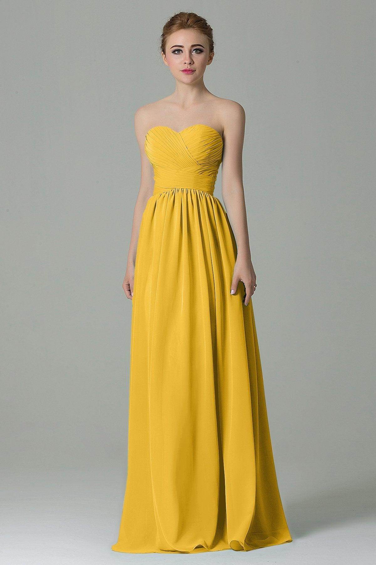 Sheath Floor Length Chiffon Bridesmaid Dress COZF1500C - COCOMELODY