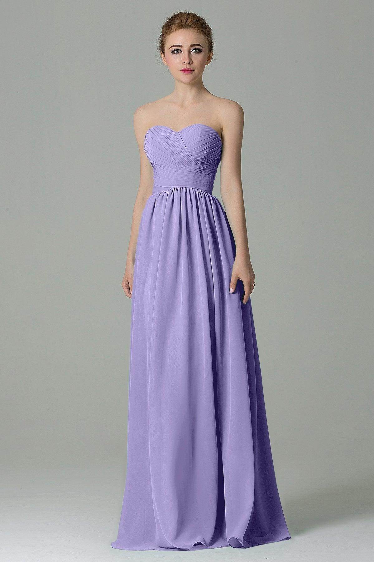 Sheath Floor Length Chiffon Bridesmaid Dress COZF1500C - COCOMELODY