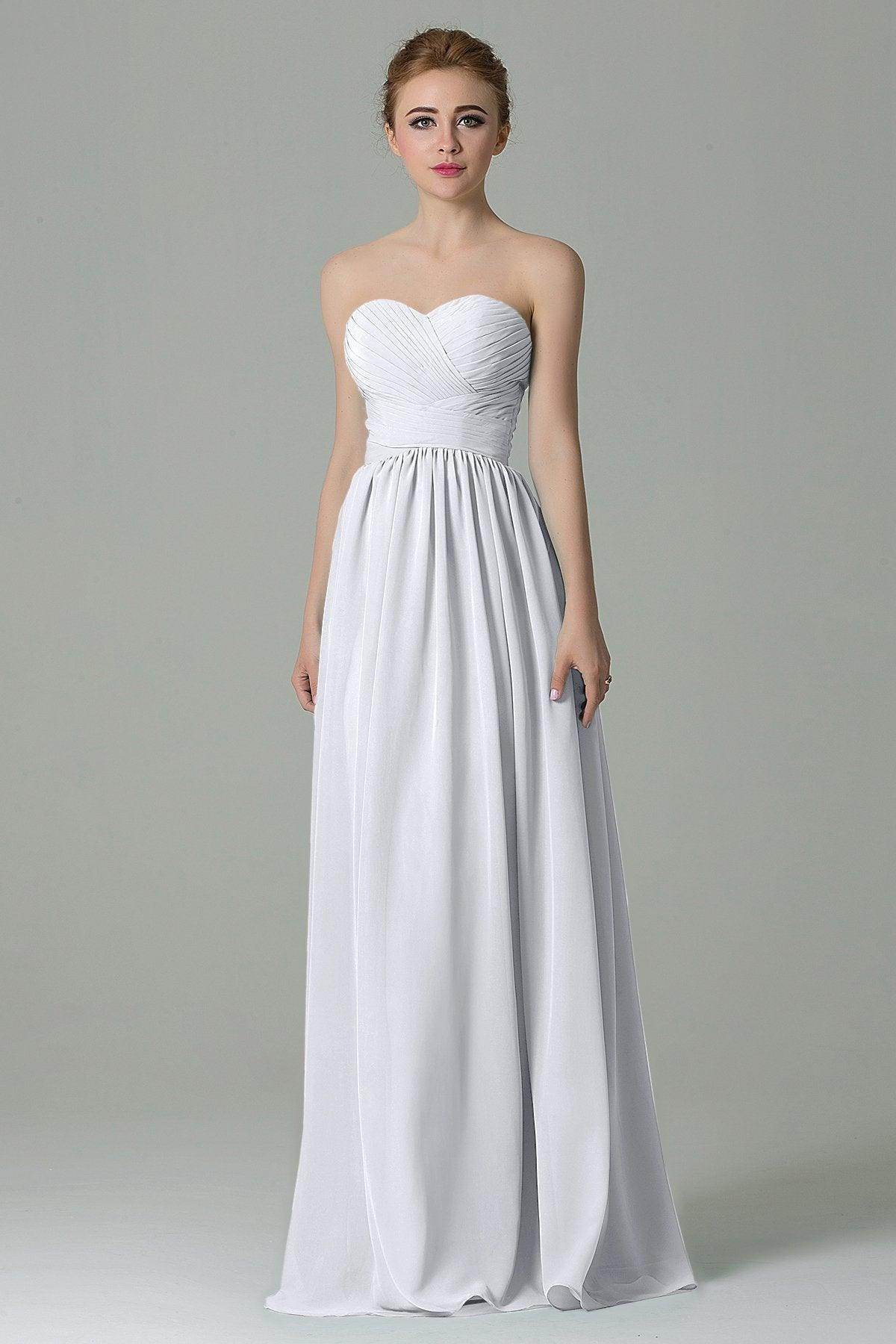 Sheath Floor Length Chiffon Bridesmaid Dress COZF1500C - COCOMELODY