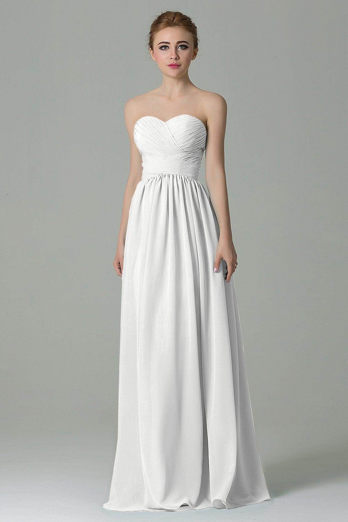 Sheath Floor Length Chiffon Bridesmaid Dress COZF1500C - COCOMELODY