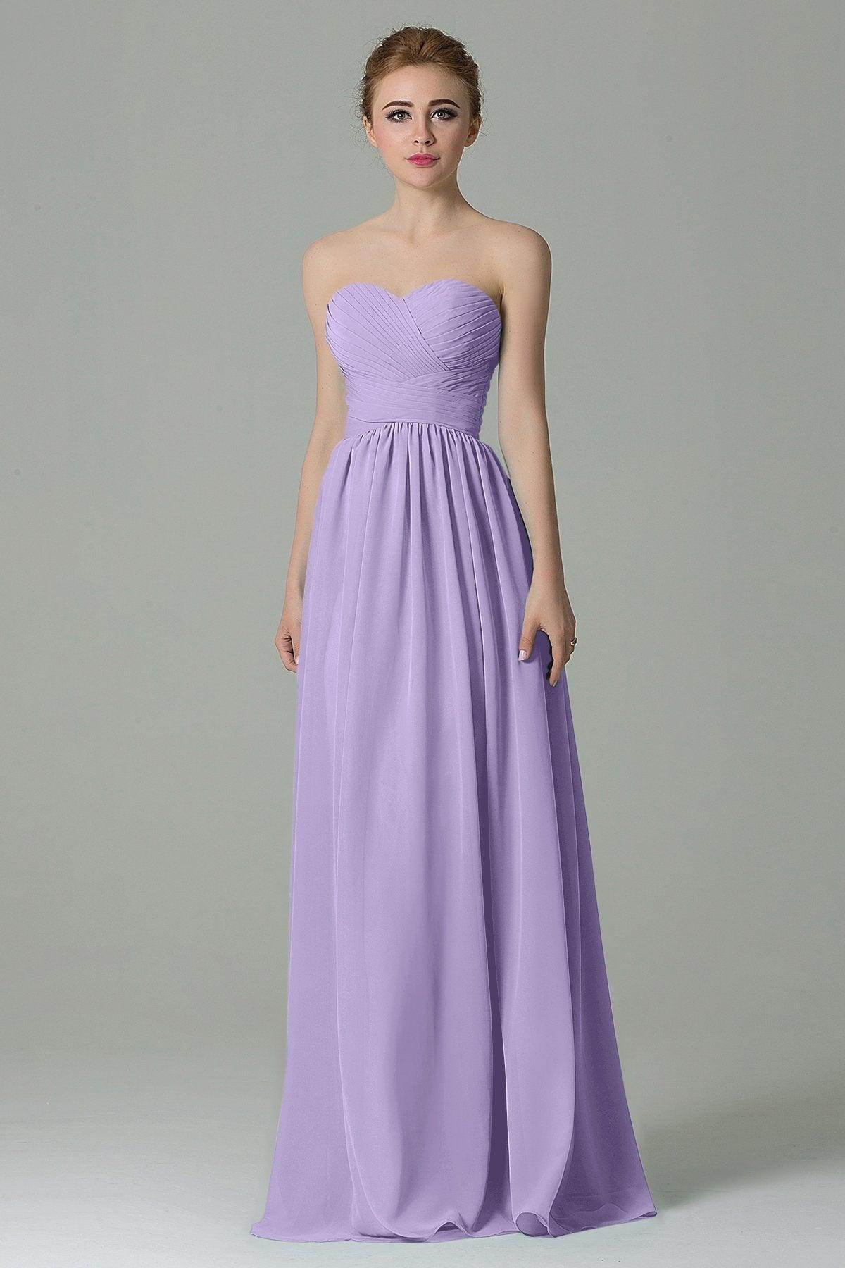 Sheath Floor Length Chiffon Bridesmaid Dress COZF1500C - COCOMELODY