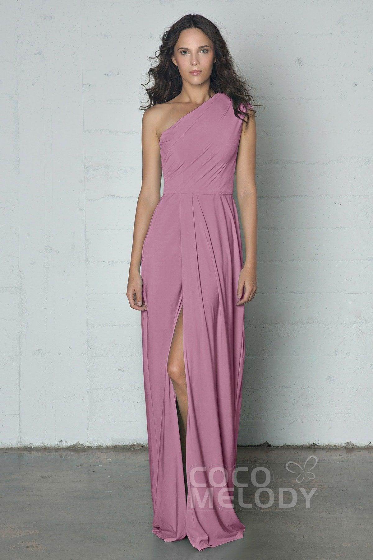 Sheath-Column Floor Length Knitted Fabric Dress COZF17010 - COCOMELODY