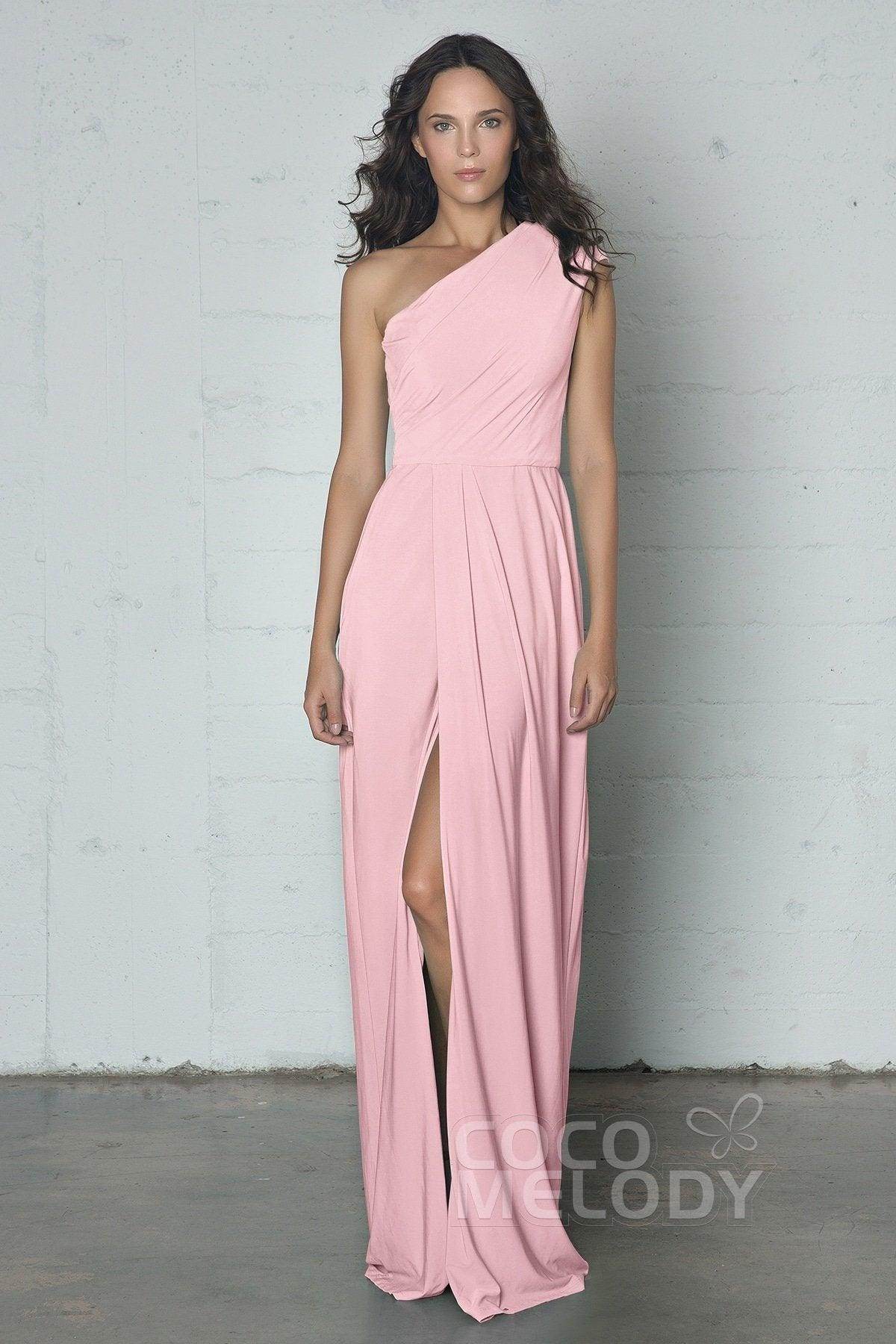 Sheath-Column Floor Length Knitted Fabric Dress COZF17010 - COCOMELODY