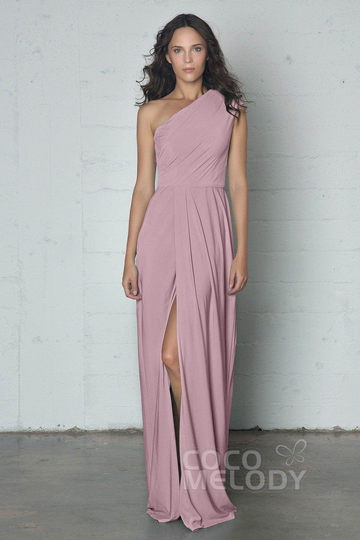 Sheath-Column Floor Length Knitted Fabric Dress COZF17010 - COCOMELODY