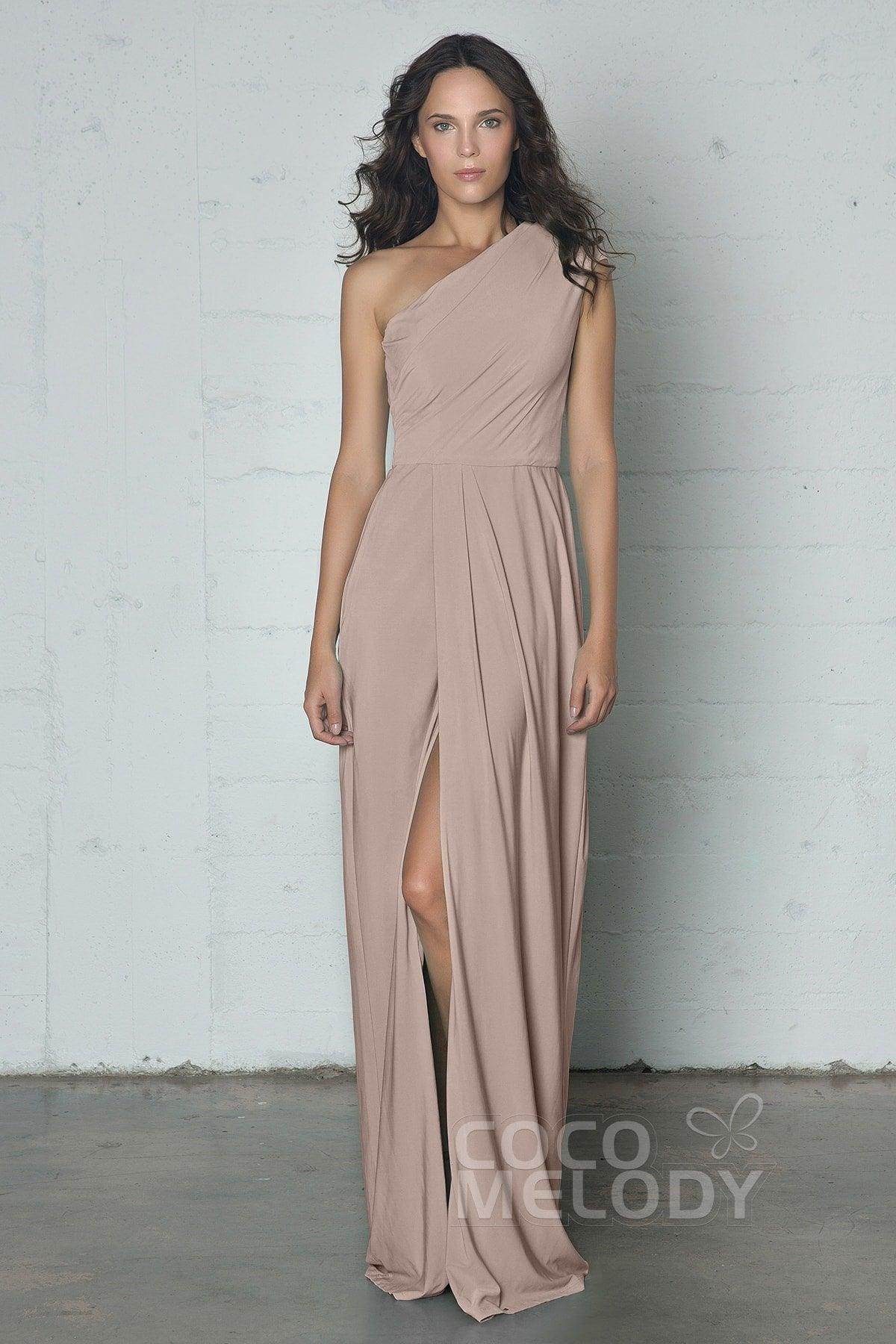 Sheath-Column Floor Length Knitted Fabric Dress COZF17010 - COCOMELODY