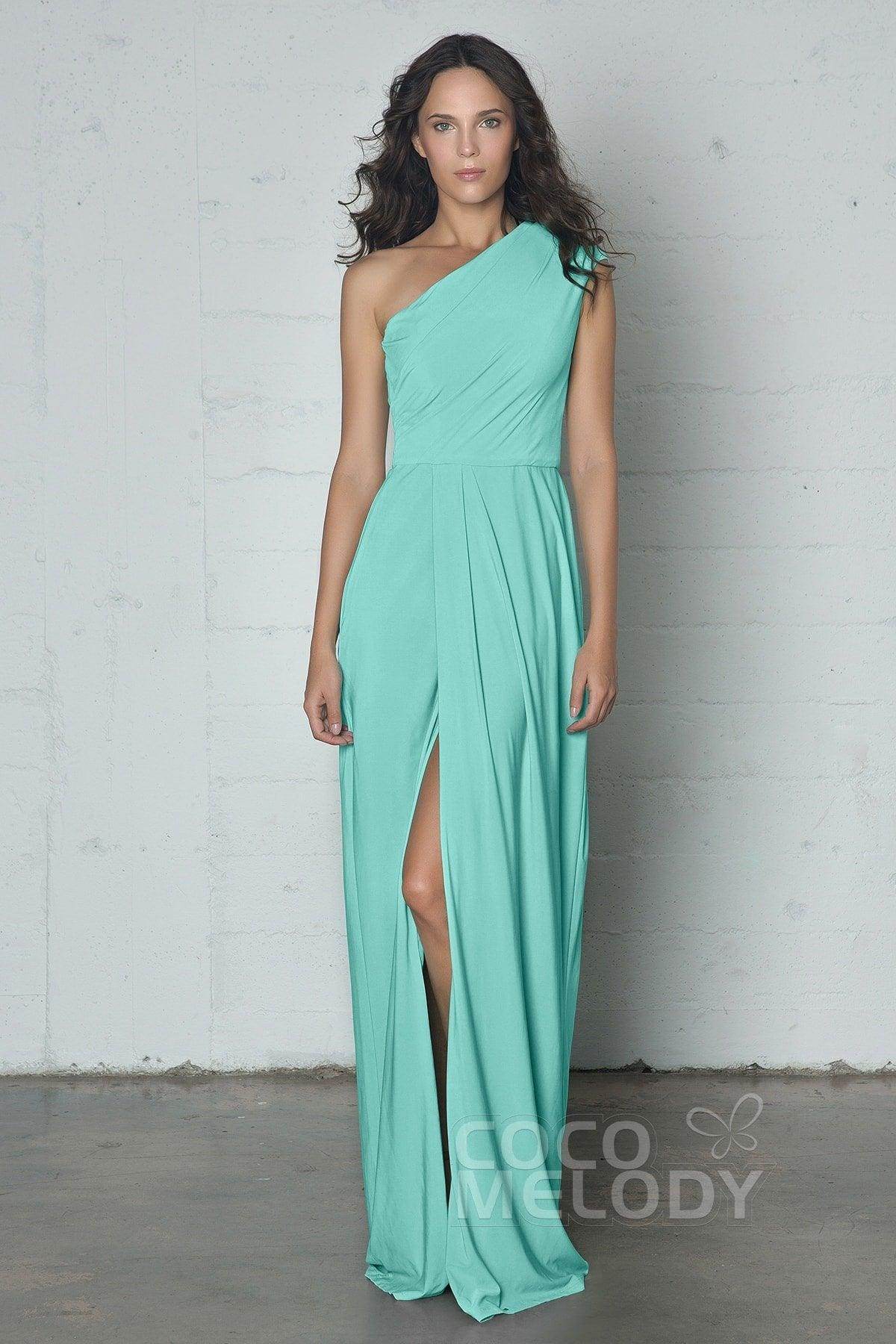 Sheath-Column Floor Length Knitted Fabric Dress COZF17010 - COCOMELODY