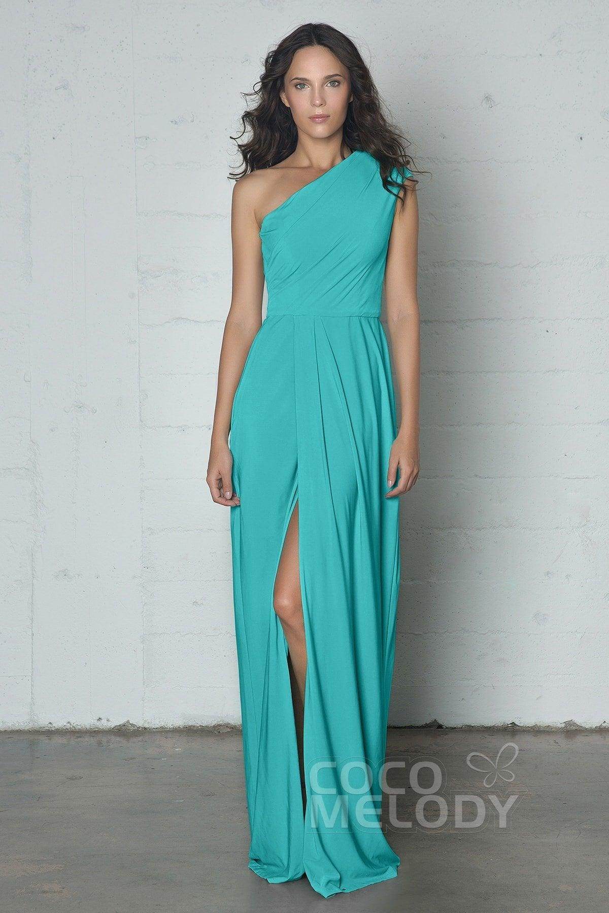 Sheath-Column Floor Length Knitted Fabric Dress COZF17010 - COCOMELODY