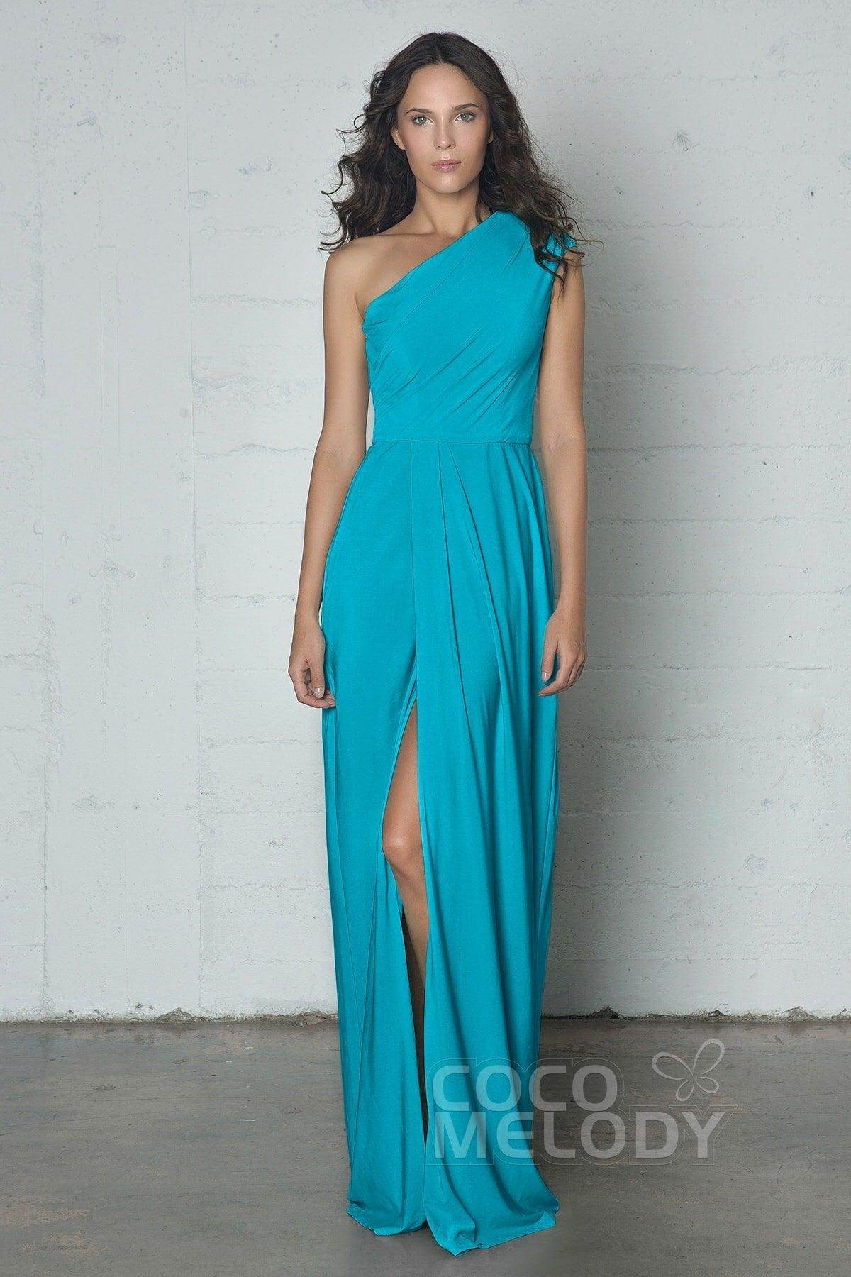 Sheath-Column Floor Length Knitted Fabric Dress COZF17010 - COCOMELODY