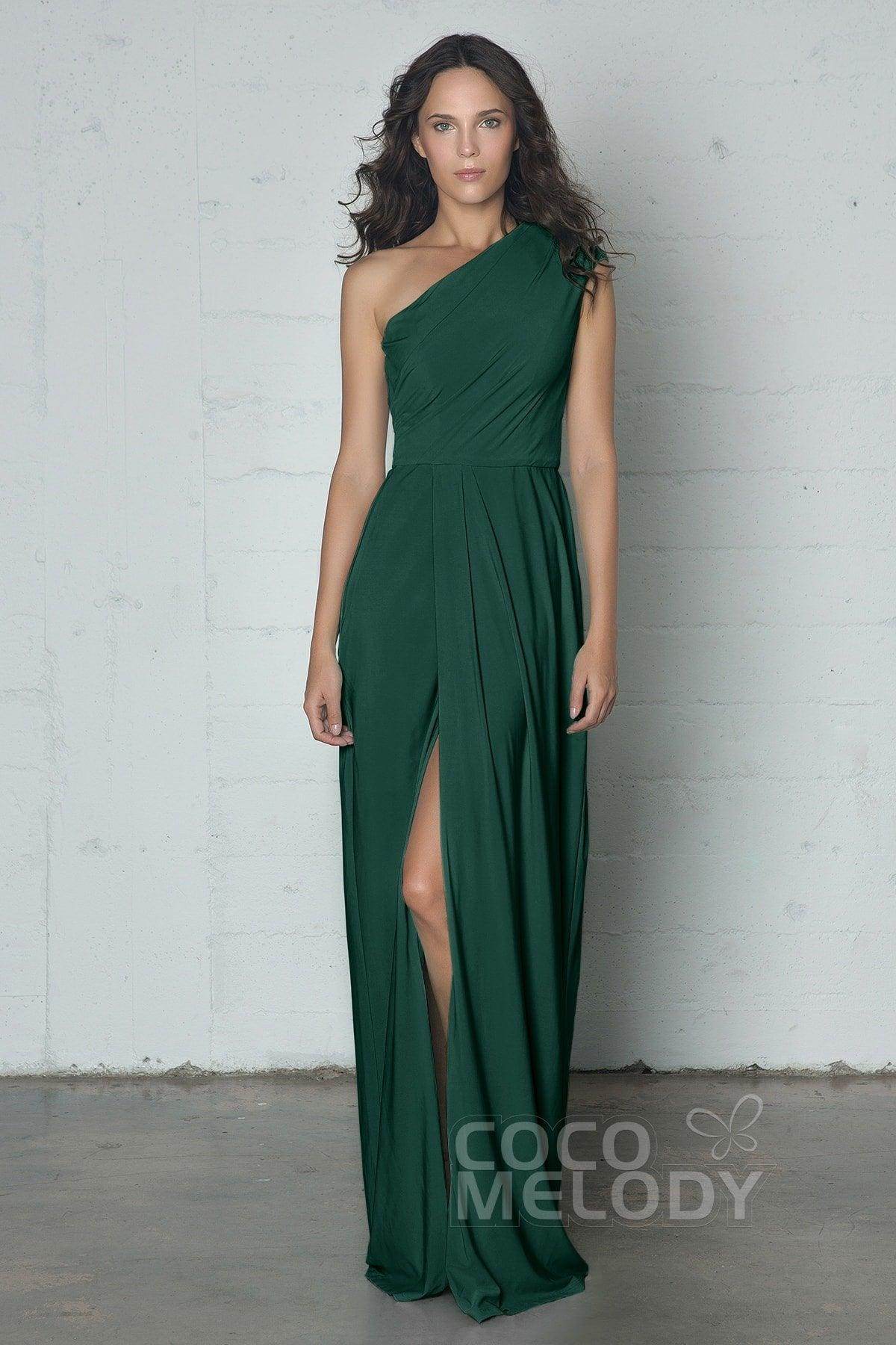 Sheath-Column Floor Length Knitted Fabric Dress COZF17010 - COCOMELODY