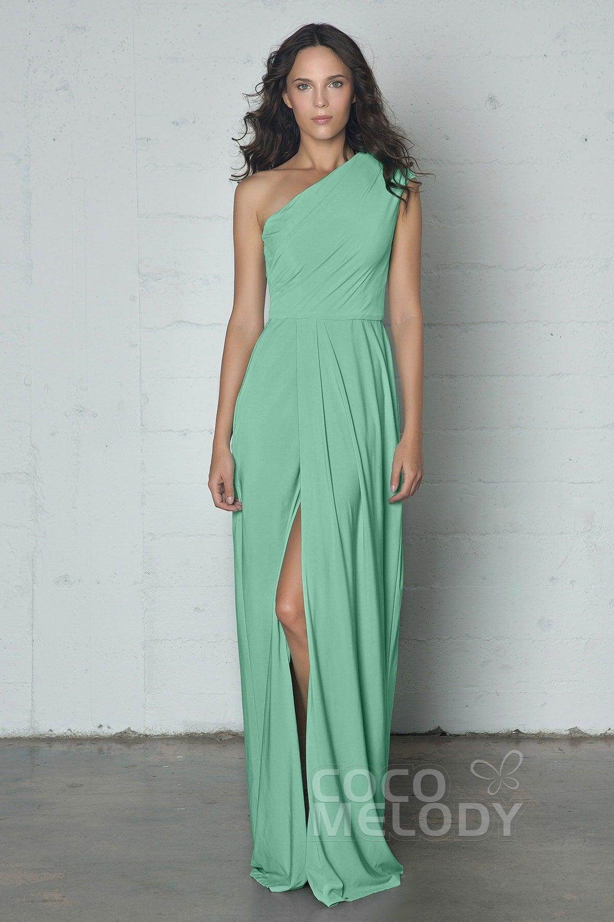 Sheath-Column Floor Length Knitted Fabric Dress COZF17010 - COCOMELODY