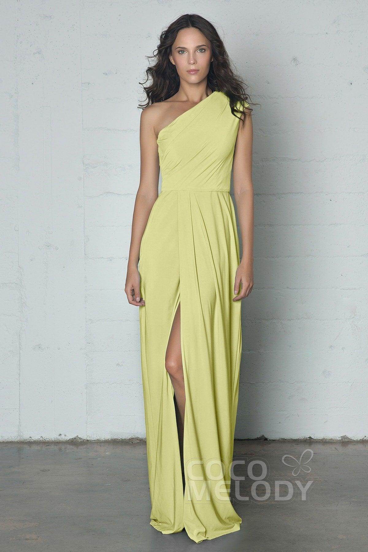 Sheath-Column Floor Length Knitted Fabric Dress COZF17010 - COCOMELODY