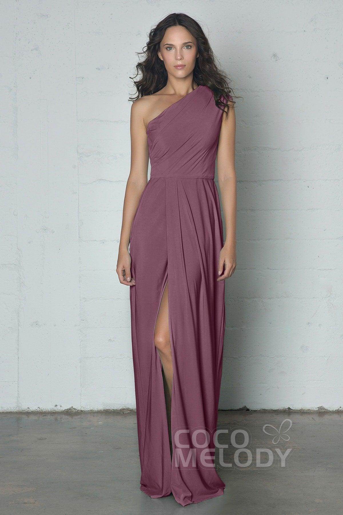 Sheath-Column Floor Length Knitted Fabric Dress COZF17010 - COCOMELODY