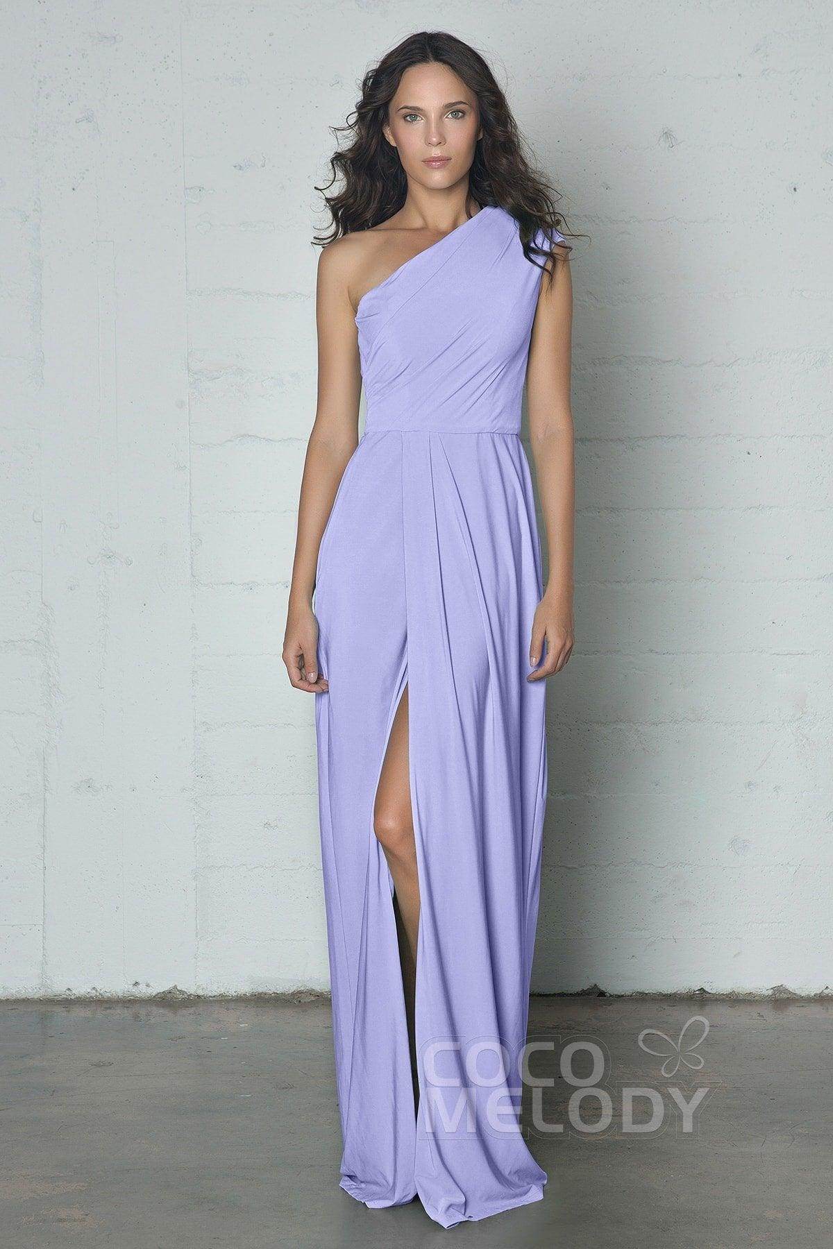 Sheath-Column Floor Length Knitted Fabric Dress COZF17010 - COCOMELODY