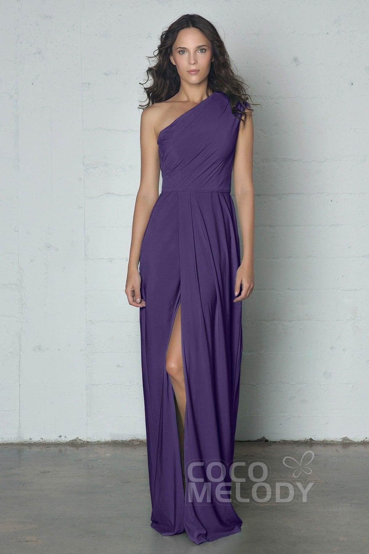 Sheath-Column Floor Length Knitted Fabric Dress COZF17010 - COCOMELODY