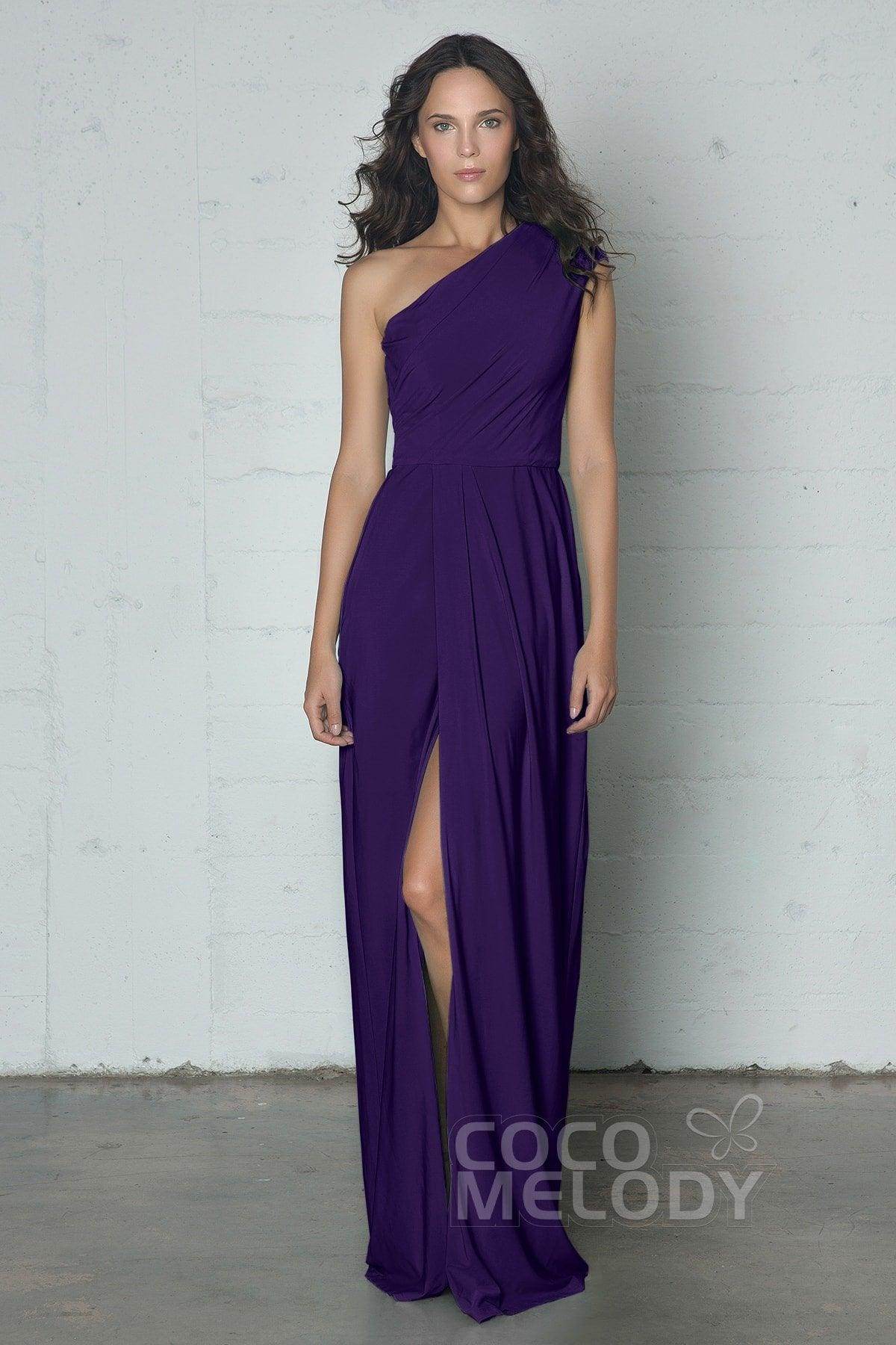 Sheath-Column Floor Length Knitted Fabric Dress COZF17010 - COCOMELODY