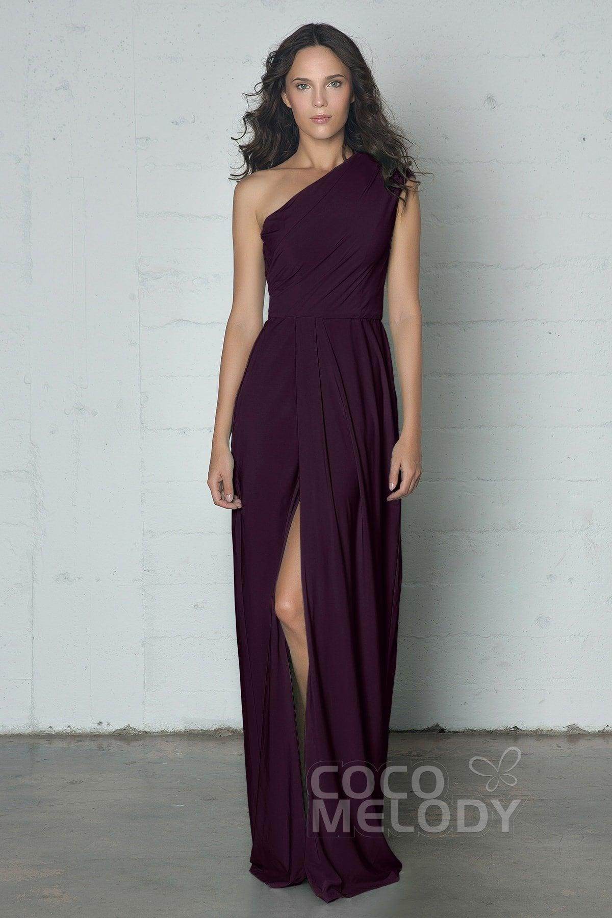 Sheath-Column Floor Length Knitted Fabric Dress COZF17010 - COCOMELODY