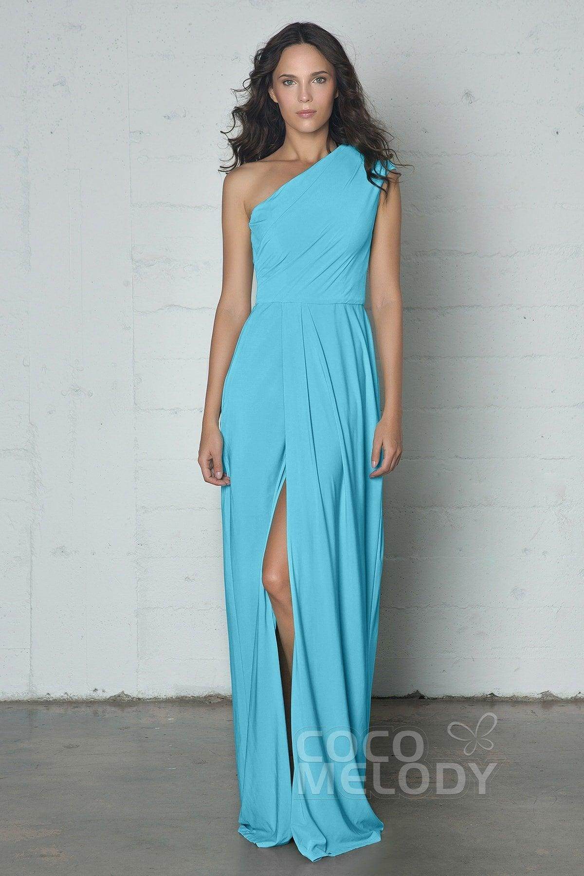 Sheath-Column Floor Length Knitted Fabric Dress COZF17010 - COCOMELODY