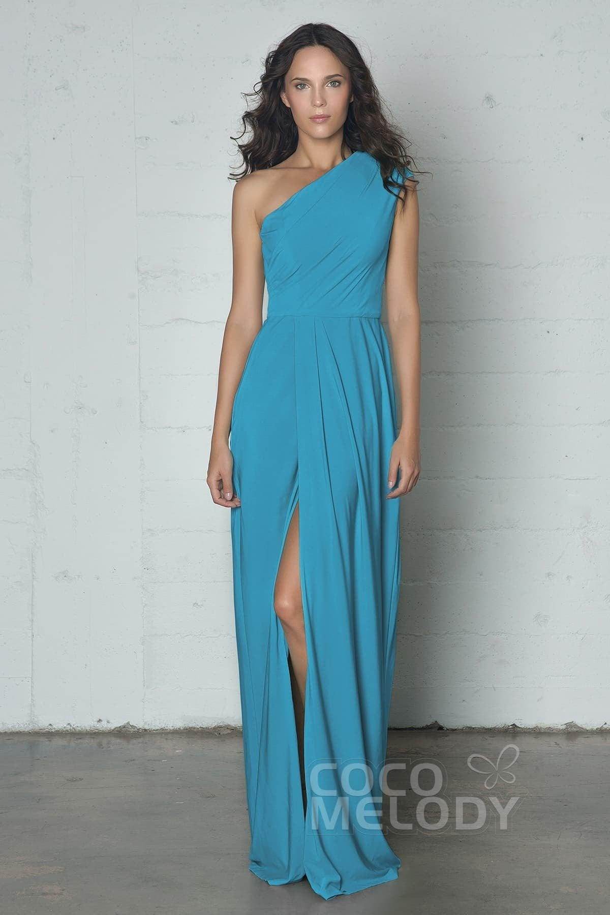 Sheath-Column Floor Length Knitted Fabric Dress COZF17010 - COCOMELODY